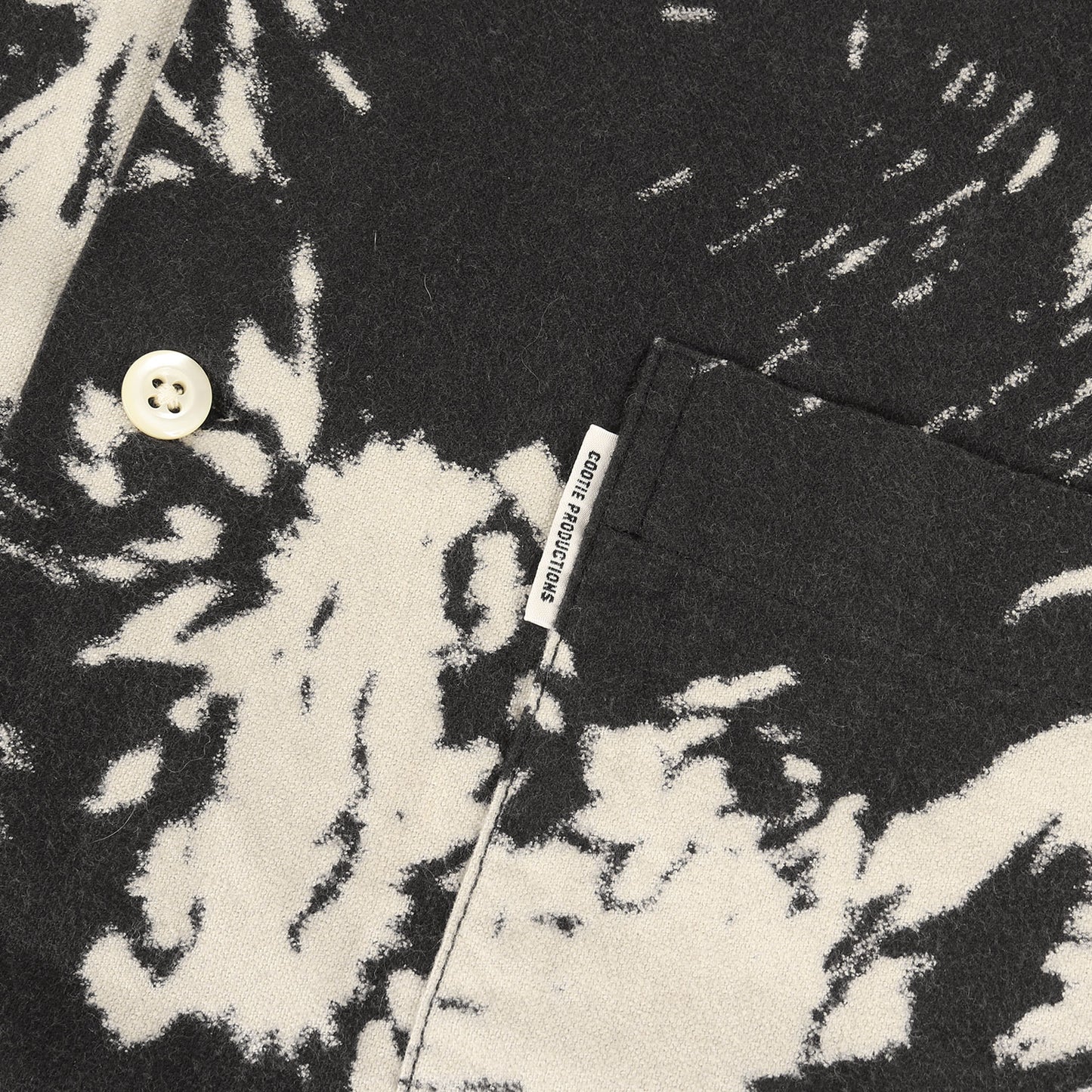 21AW ウルフ柄 オープンカラー オーバーサイズ フランネルシャツ (Wolf Print Nel Open Collar Shirt)