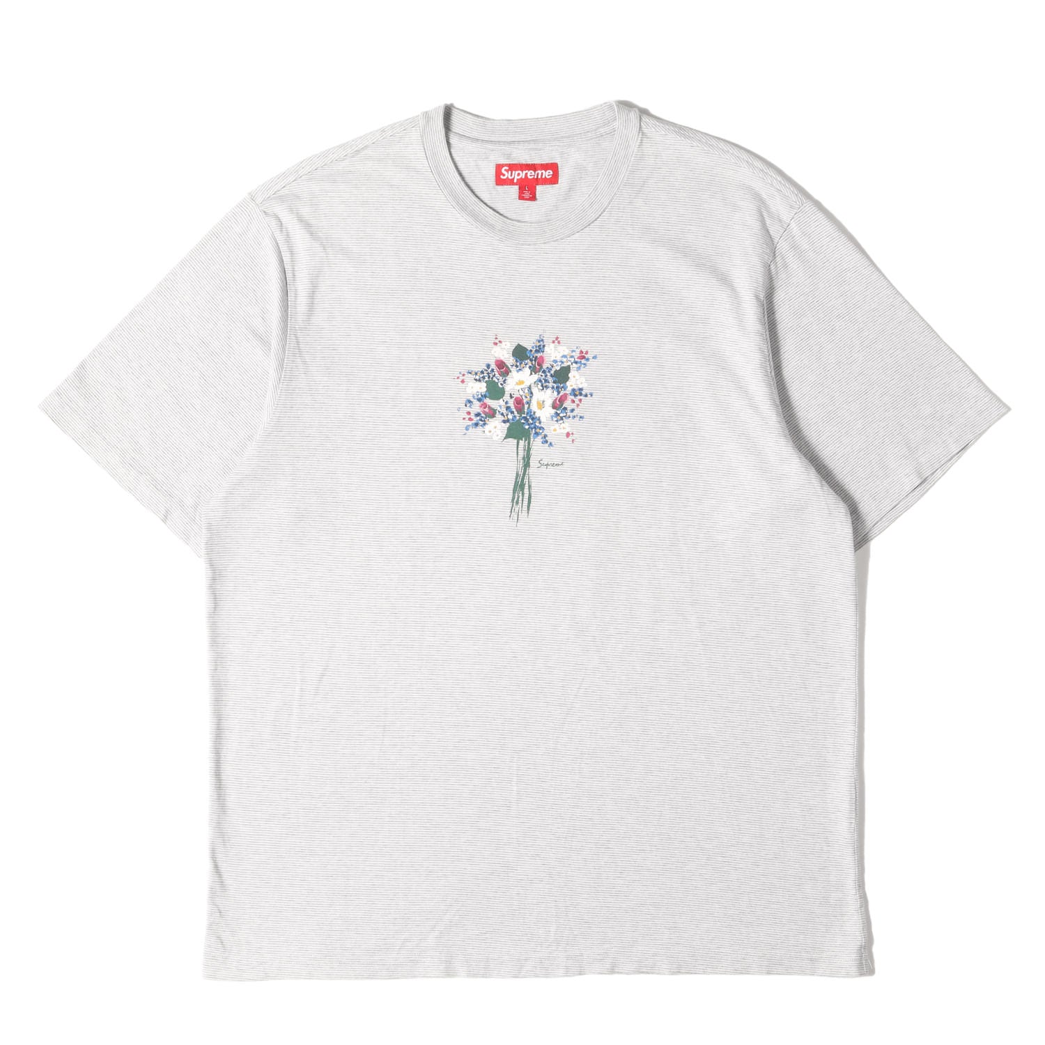 Supreme (シュプリーム) 24SS ブーケプリント ボーダー Tシャツ 