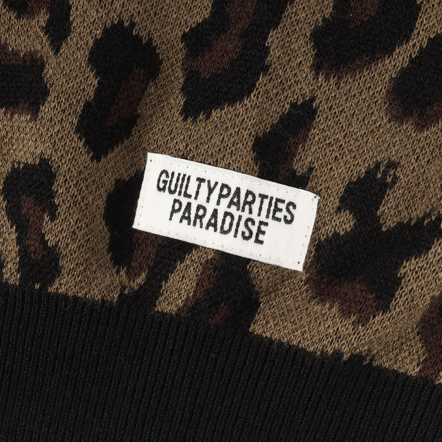 23SS レオパード柄 ジャガード ニット ポロシャツ(LEOPARD KNIT POLO SHIRT)