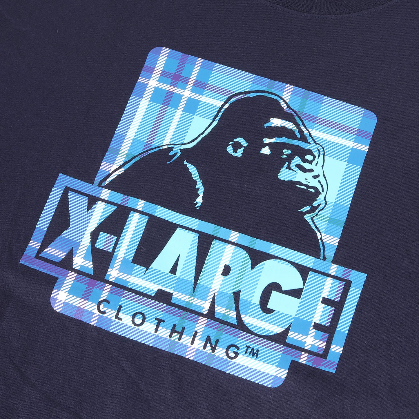 チェック ゴリラロゴ Tシャツ