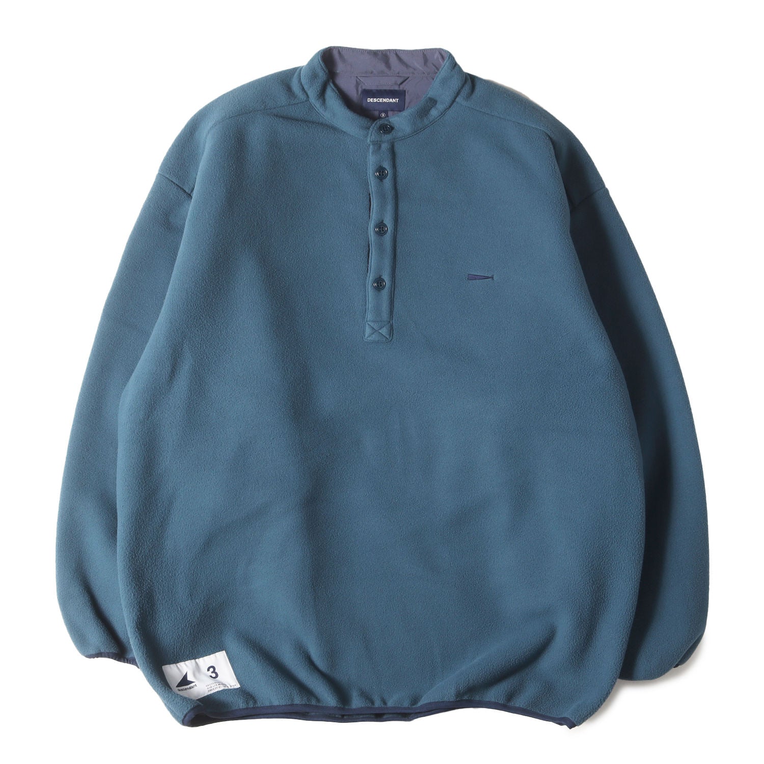 23AW ヘンリーネック オーバーサイズ フリース シャツ(HUTTE FLEECE LS