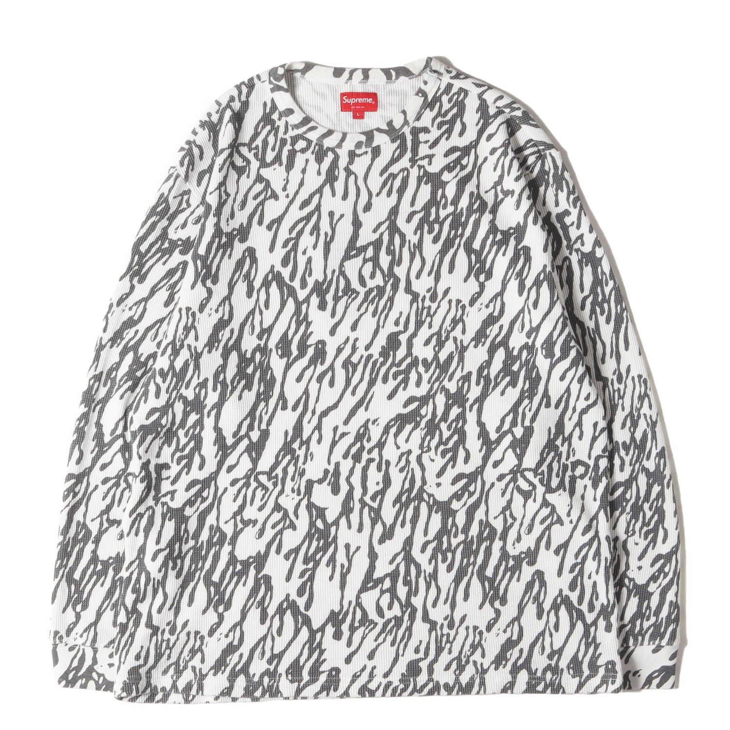 22AW ドリップ総柄 サーマル ロングスリーブ Tシャツ(Drip Thermal