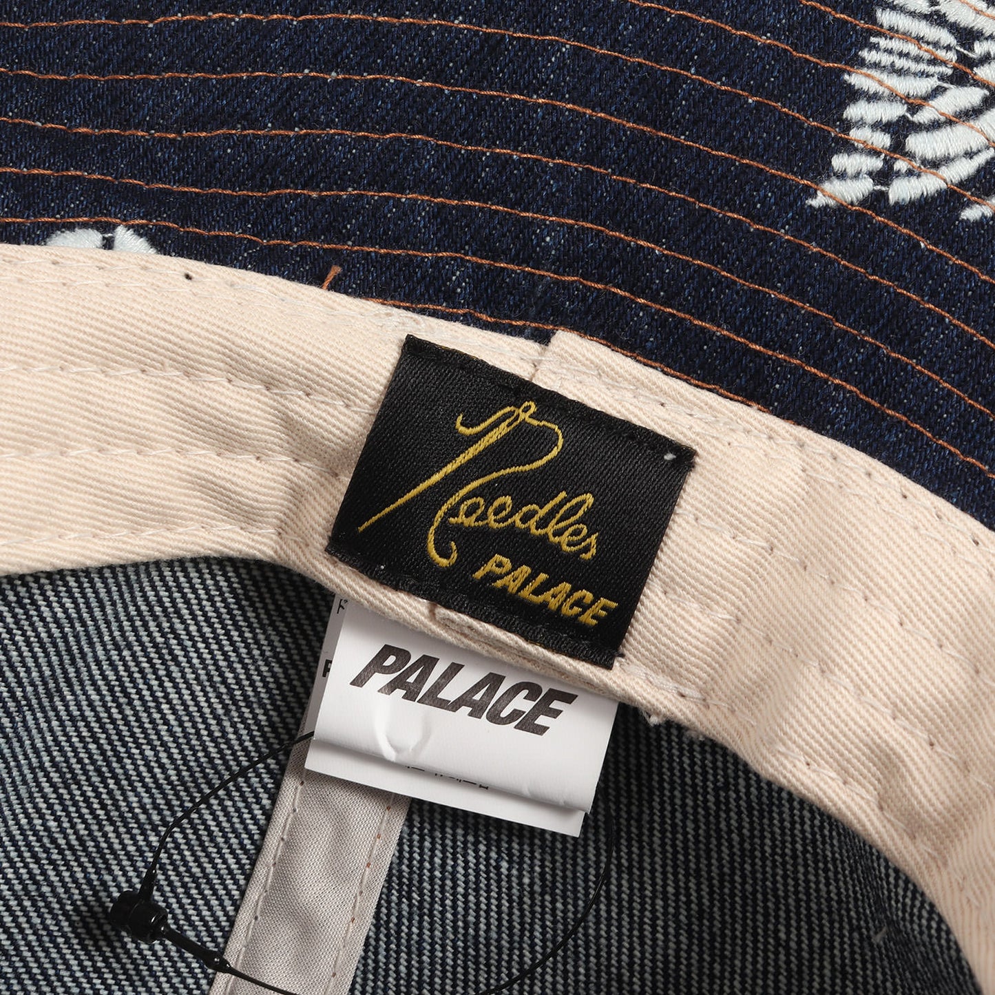24AW ×NEEDLES パピヨン刺繍 デニム バケットハット(Denim Bucket Hat)