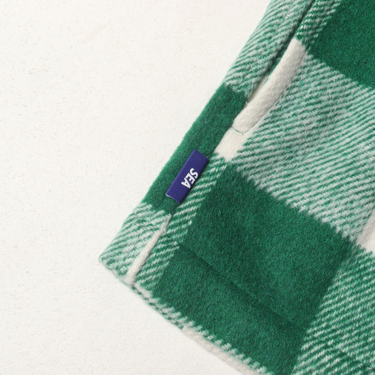 24SS バッファローチェック スタンドカラー ジャケット(JEAN WOOL PLAID JACKET)