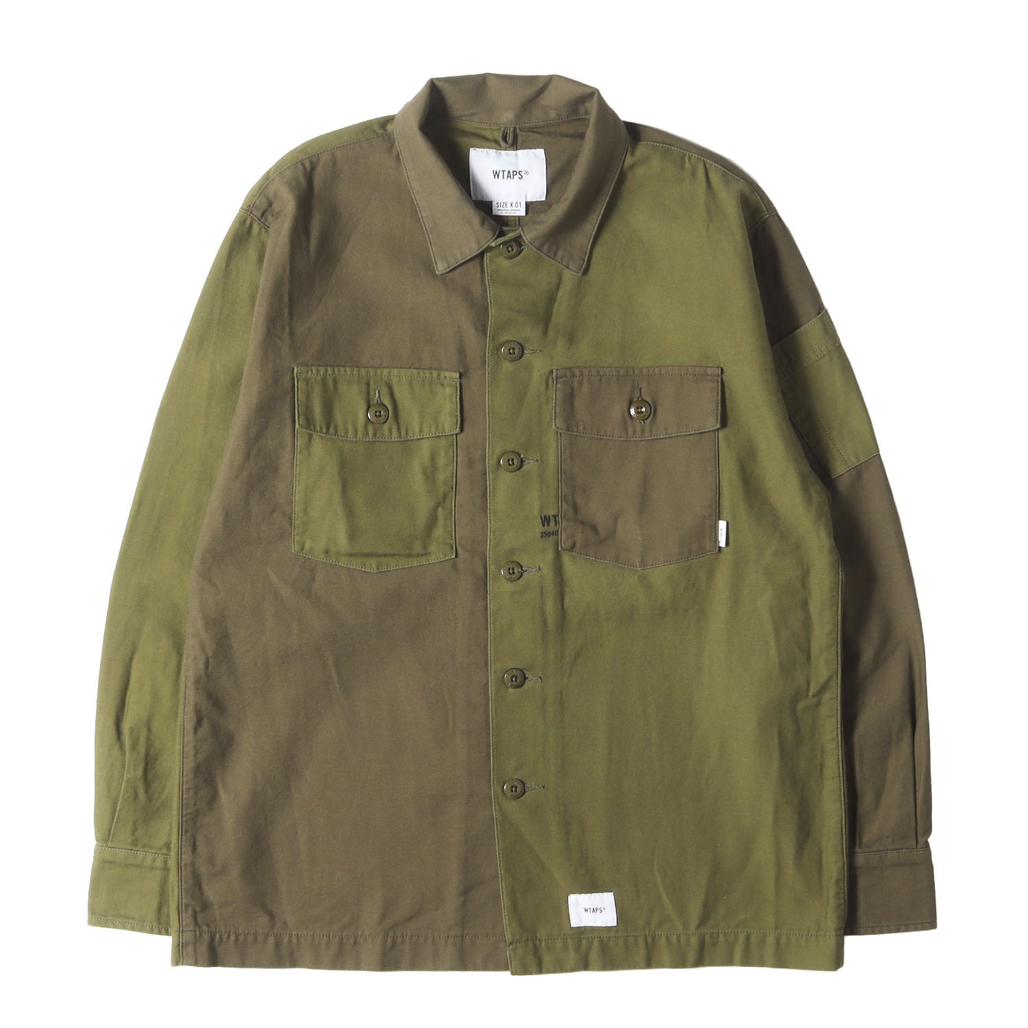 WTAPS (ダブルタップス) コットンサテン ミリタリーシャツ(BUDS LS 01 