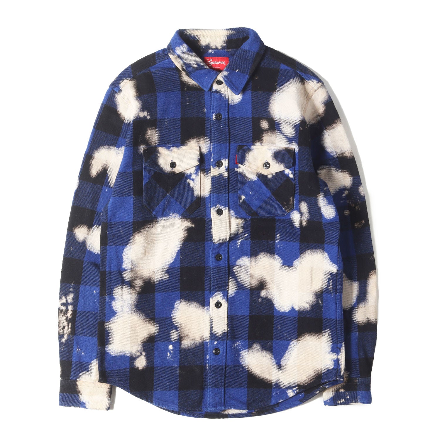 ブリーチ加工 バッファローチェック ヘビー ネルシャツ(Bleached 