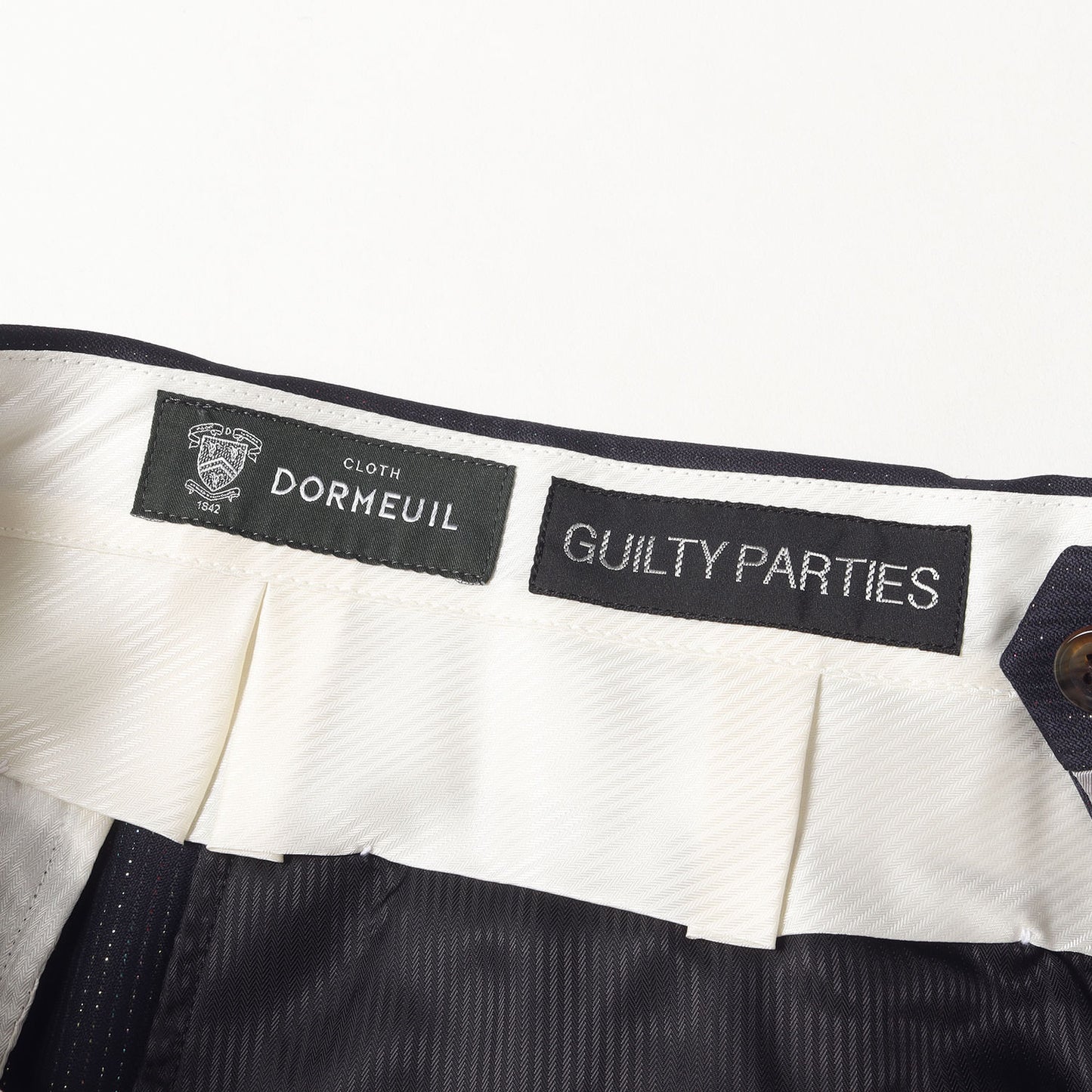 22SS ×DORMEUIL ラメ ストライプ プリーツ スラックスパンツ(PLEATED TROUSERS)