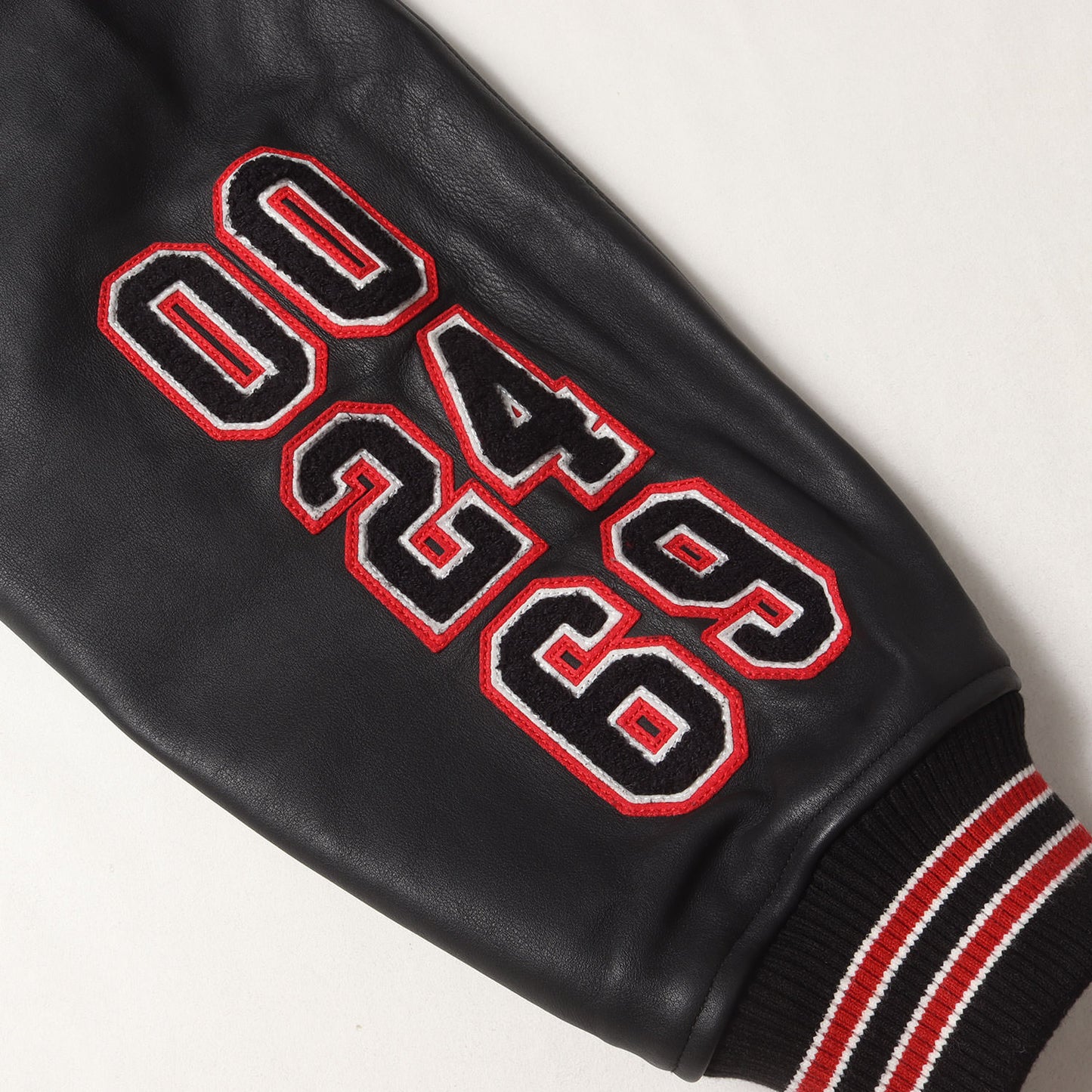 24AW ×HYSTERIC GLAMOUR 袖レザー メルトン バーシティジャケット / スタジャン(Varsity Jacket)