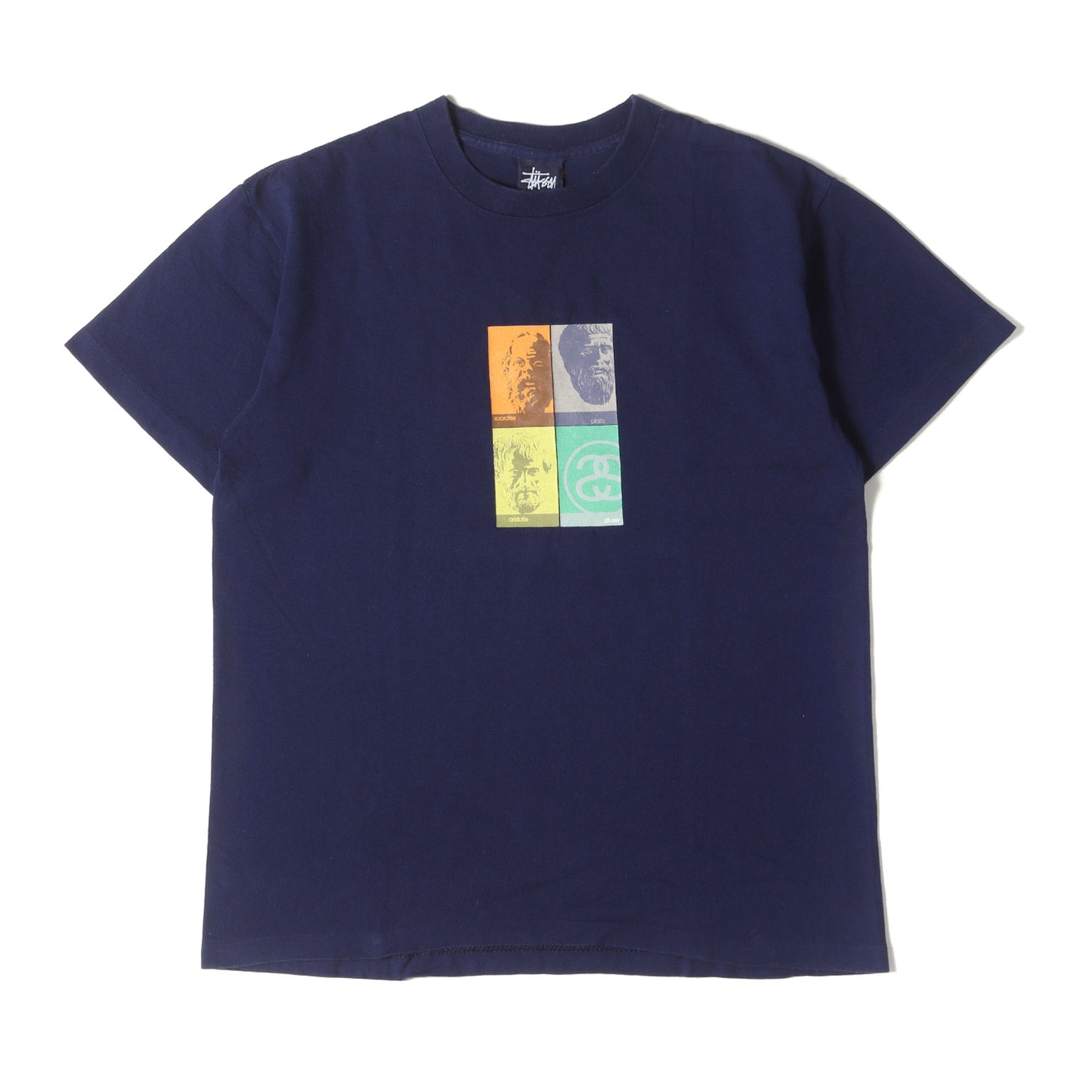STUSSY (ステューシー) 90s OLD STUSSY 紺タグ 偉人グラフィック T