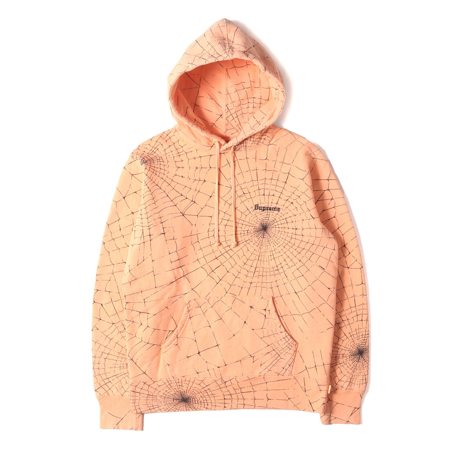 スパイダーウェブ柄 スウェットパーカー(Spider Web Hooded Sweatshirt 