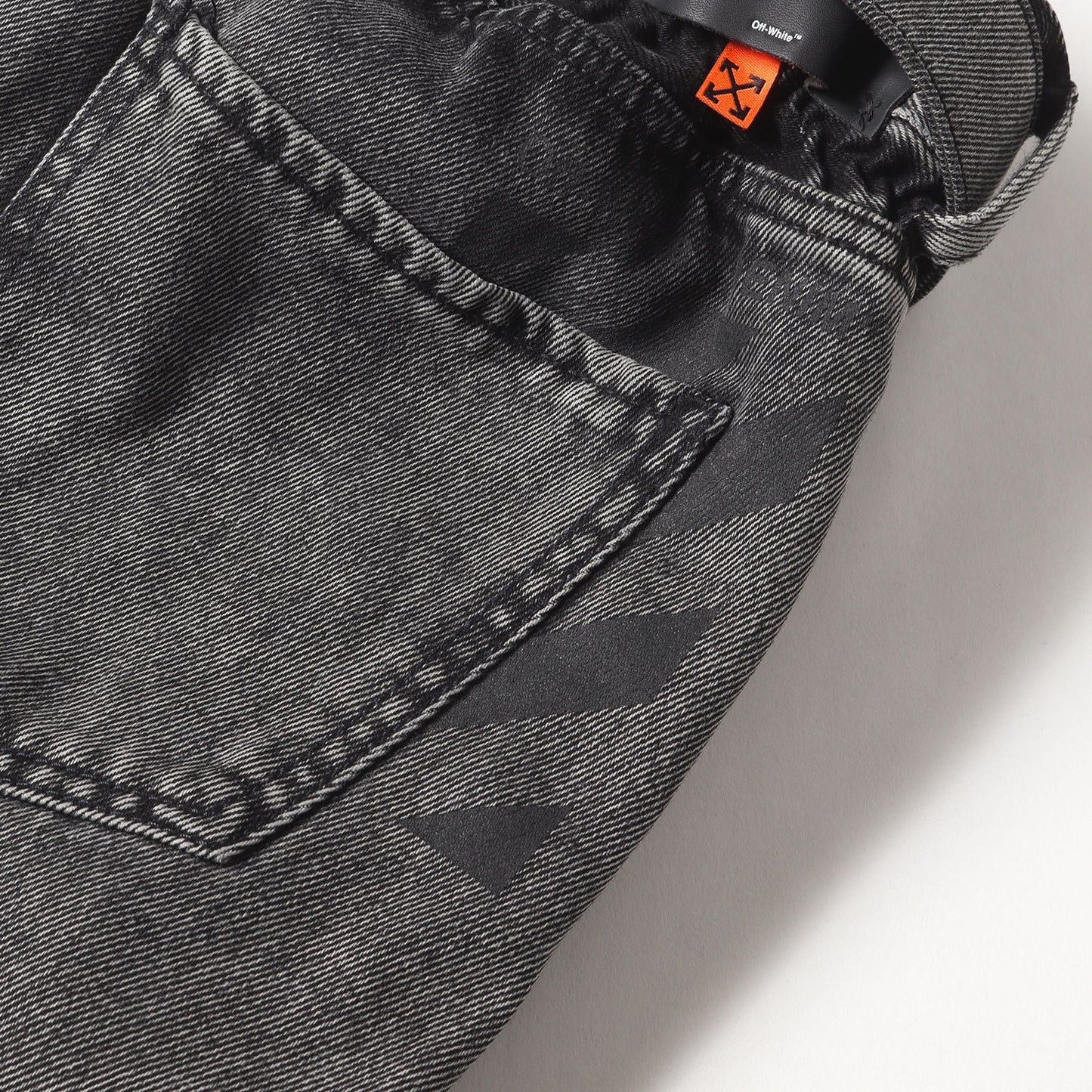 20SS ベルト付き 製品加工 スリム イージー デニムパンツ