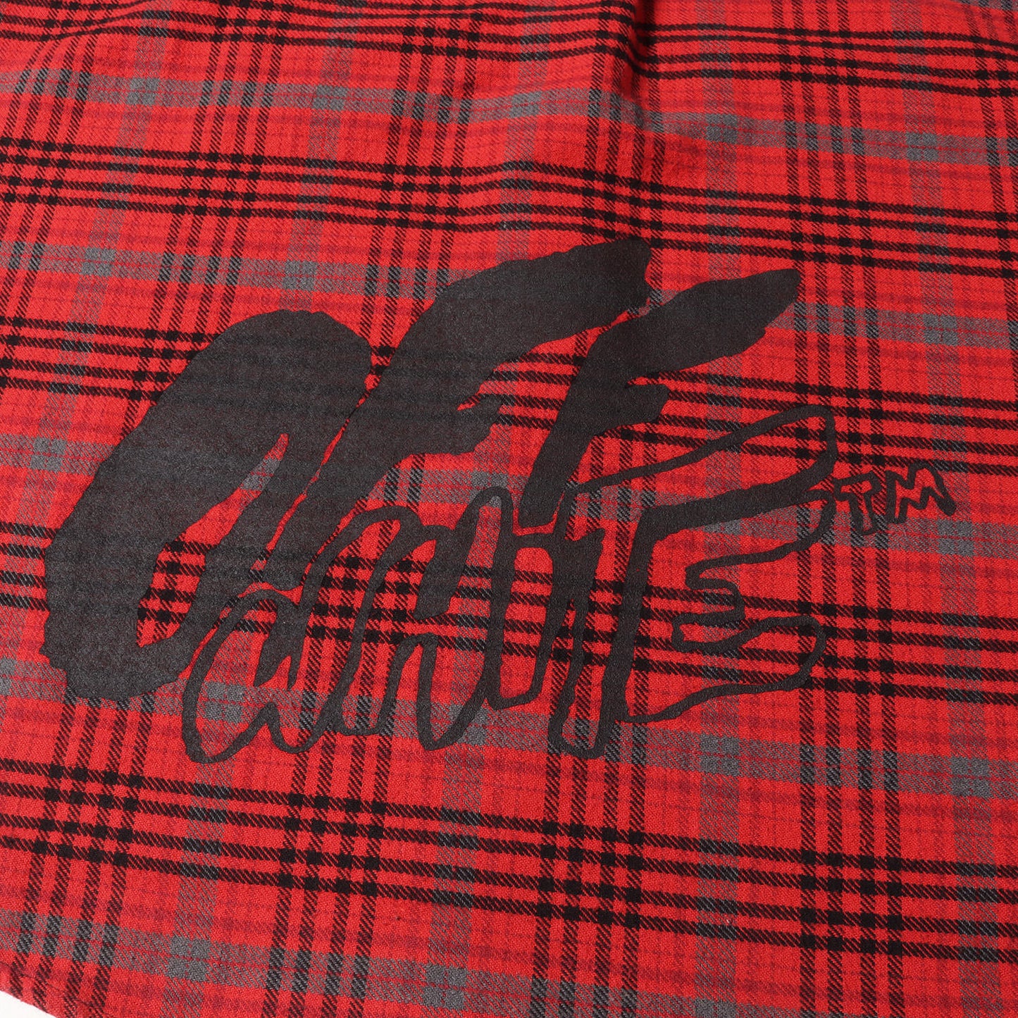 スプレーロゴ オーバーサイズ ヘビー チェック ネルシャツ