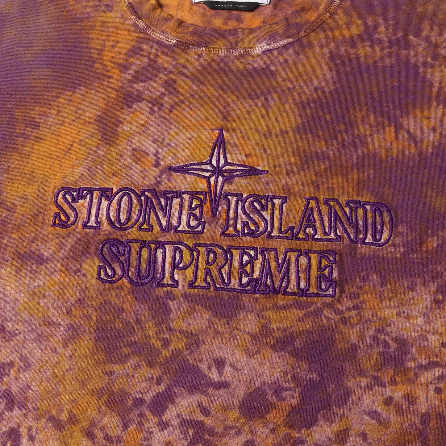 22AW ×STONE ISLAND ロゴ刺繍 ペイントカモ Tシャツ(Embroidered Logo S/S Top)