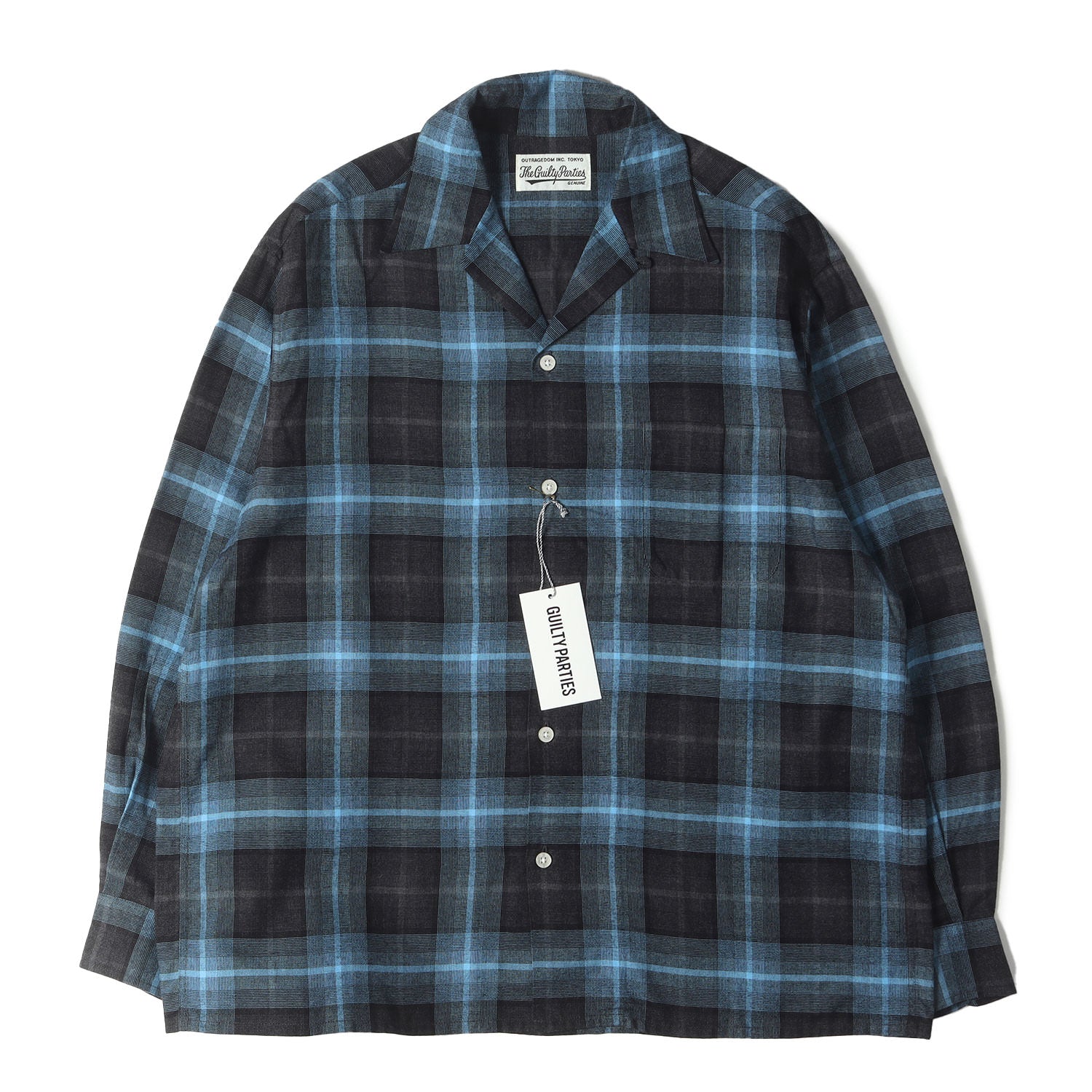 24AW オンブレチェック オープンカラー レーヨン シャツ(OMBRE 24AW オンブレチェック オープンカラー レーヨン シャツ(OMBRE