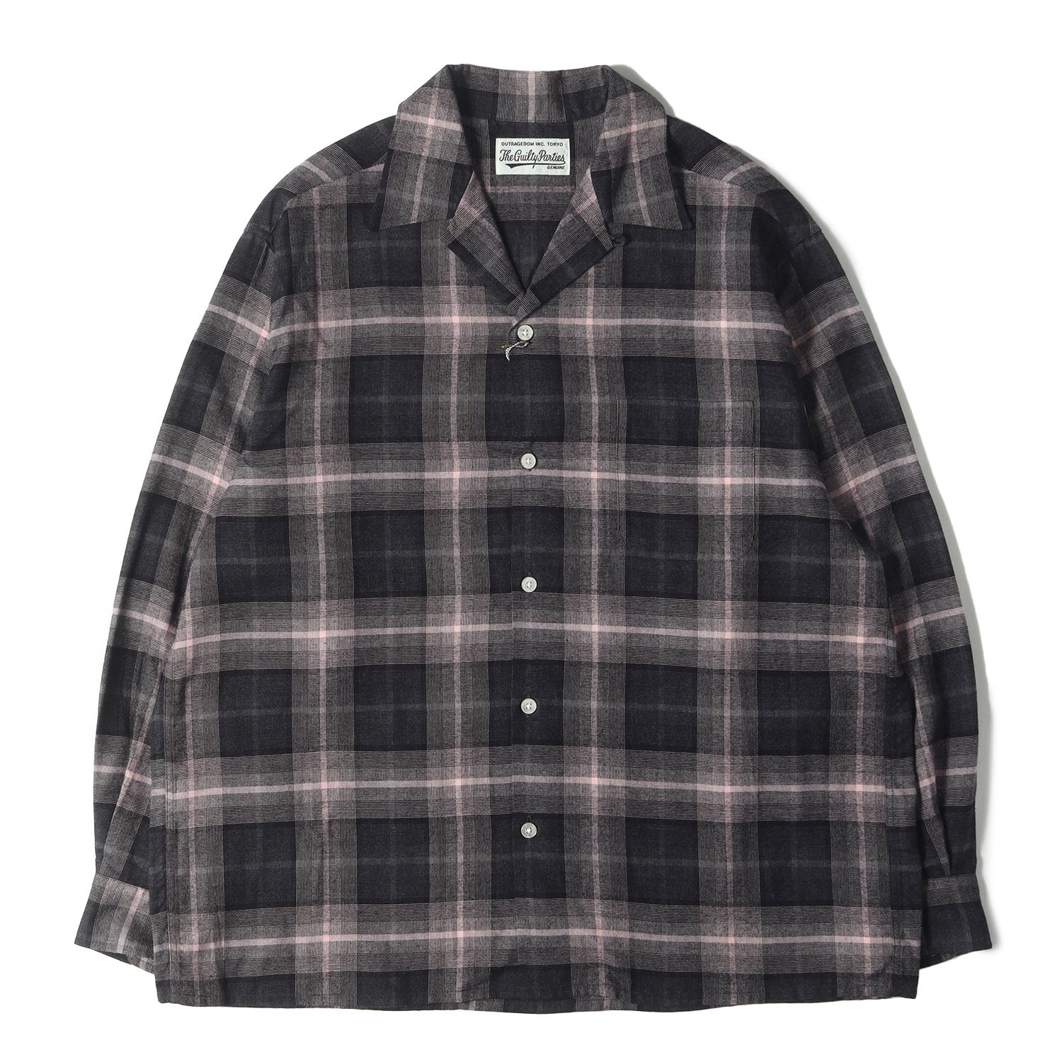 24AW オンブレチェック オープンカラー レーヨン シャツ(OMBRE 24AW オンブレチェック オープンカラー レーヨン シャツ(OMBRE