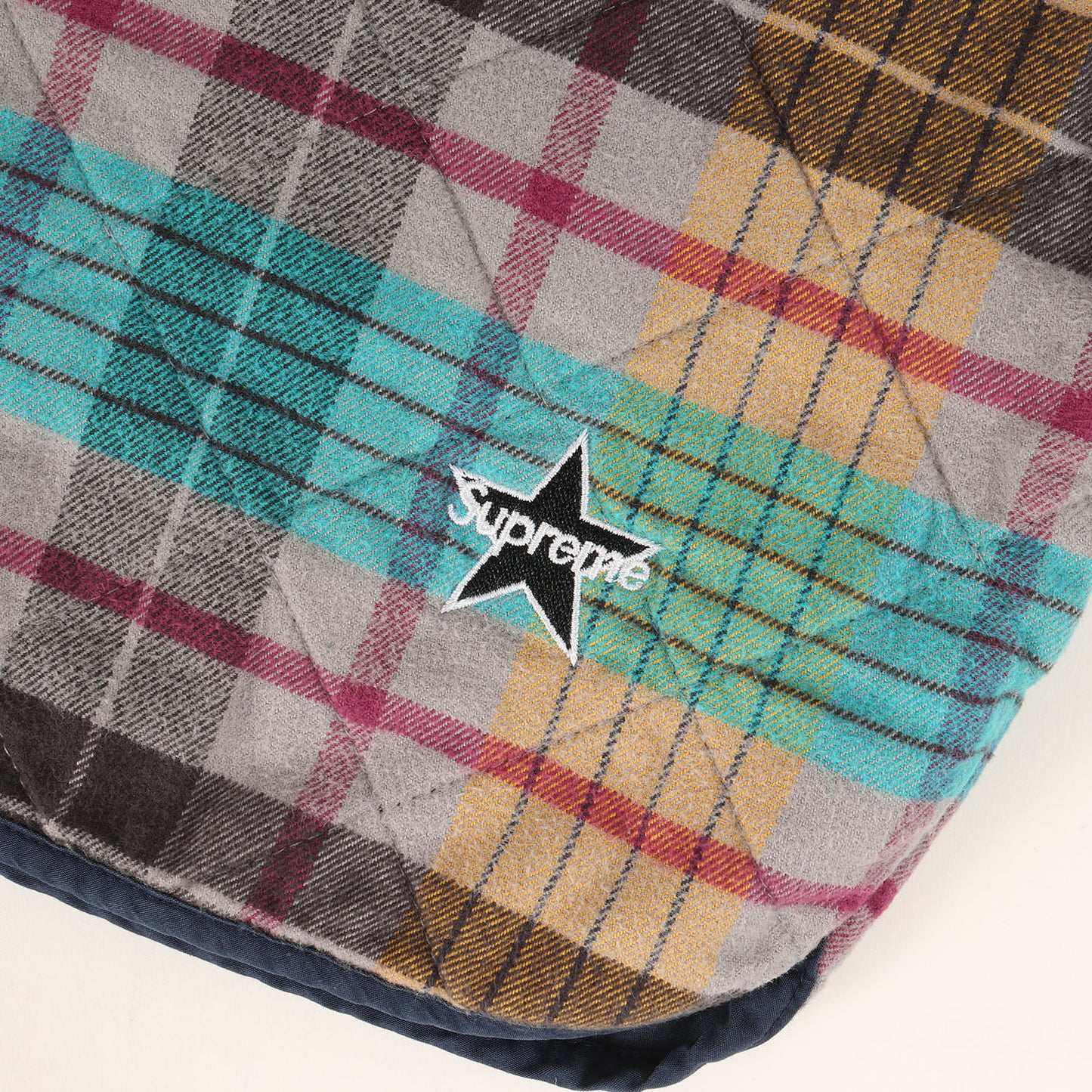 24AW キルティング チェックフランネル ジップ シャツジャケット(Quilted Flannel Zip Up Shirt)