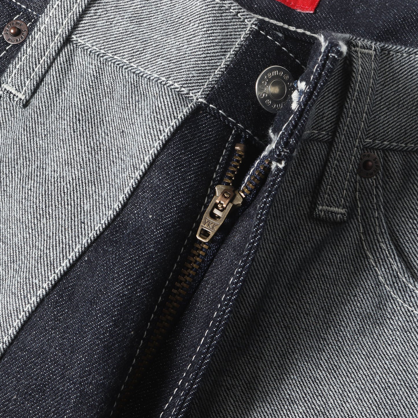 25SS パネルド ストライプ バギー デニムパンツ(Paneled Stripe Baggy Jean)