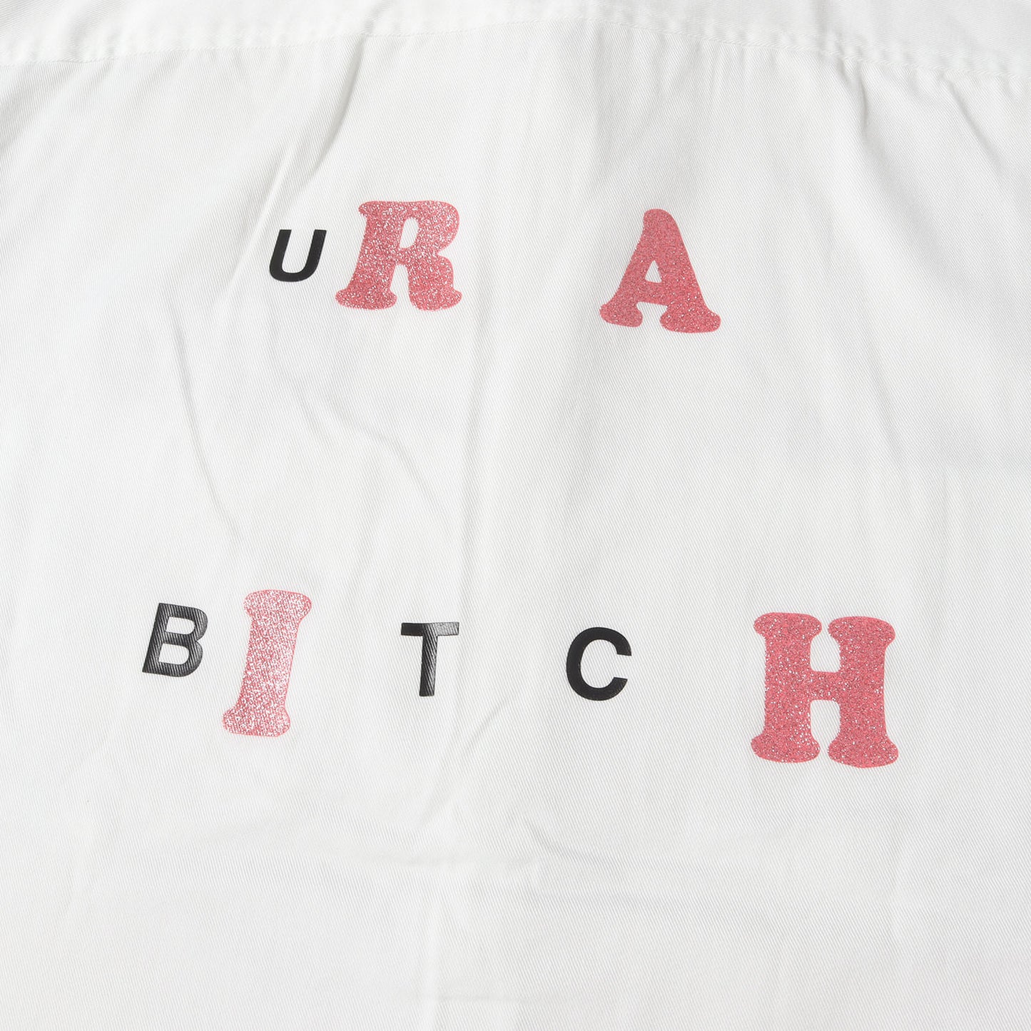 25SS ラメロゴプリント ワーク 半袖シャツ(Bitch S/S Work Shirt)