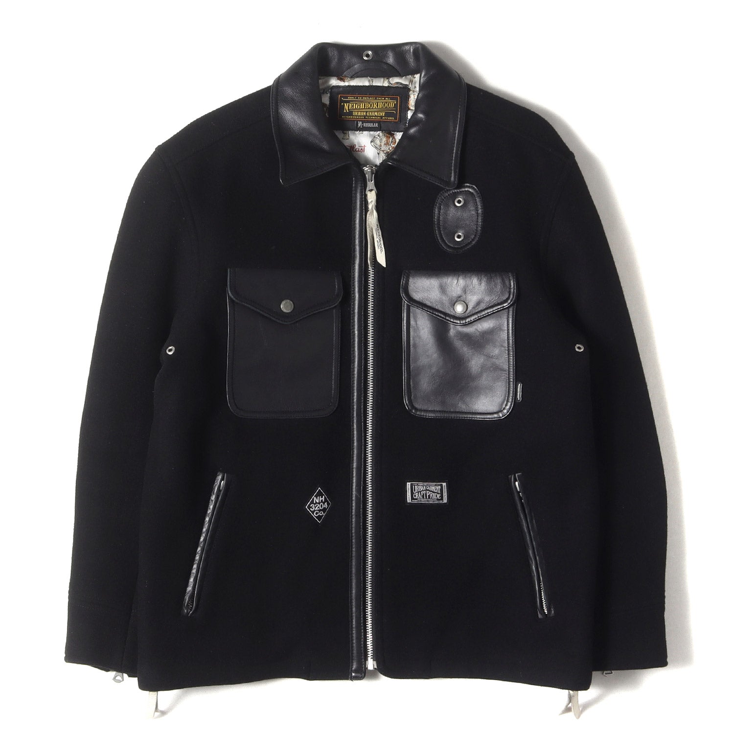 00s レザーコンビ メルトンウール ポリスマンジャケット(PIGS / WN-JKT 