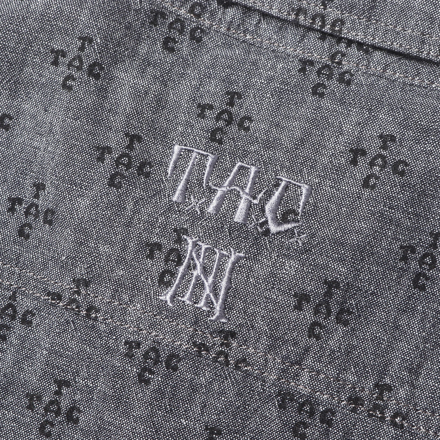 ×TRIPLE ACE CLUB ロゴ総柄 シャンブレーシャツ(NHTA CHANBRAY / C-SHIRT. LS)