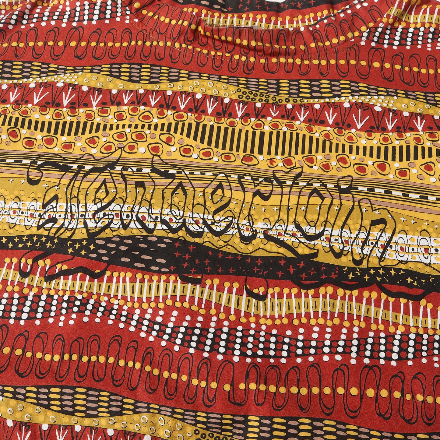 アブストラクト柄 オーバーサイズ プルオーバー シャツ(ATX CREW)