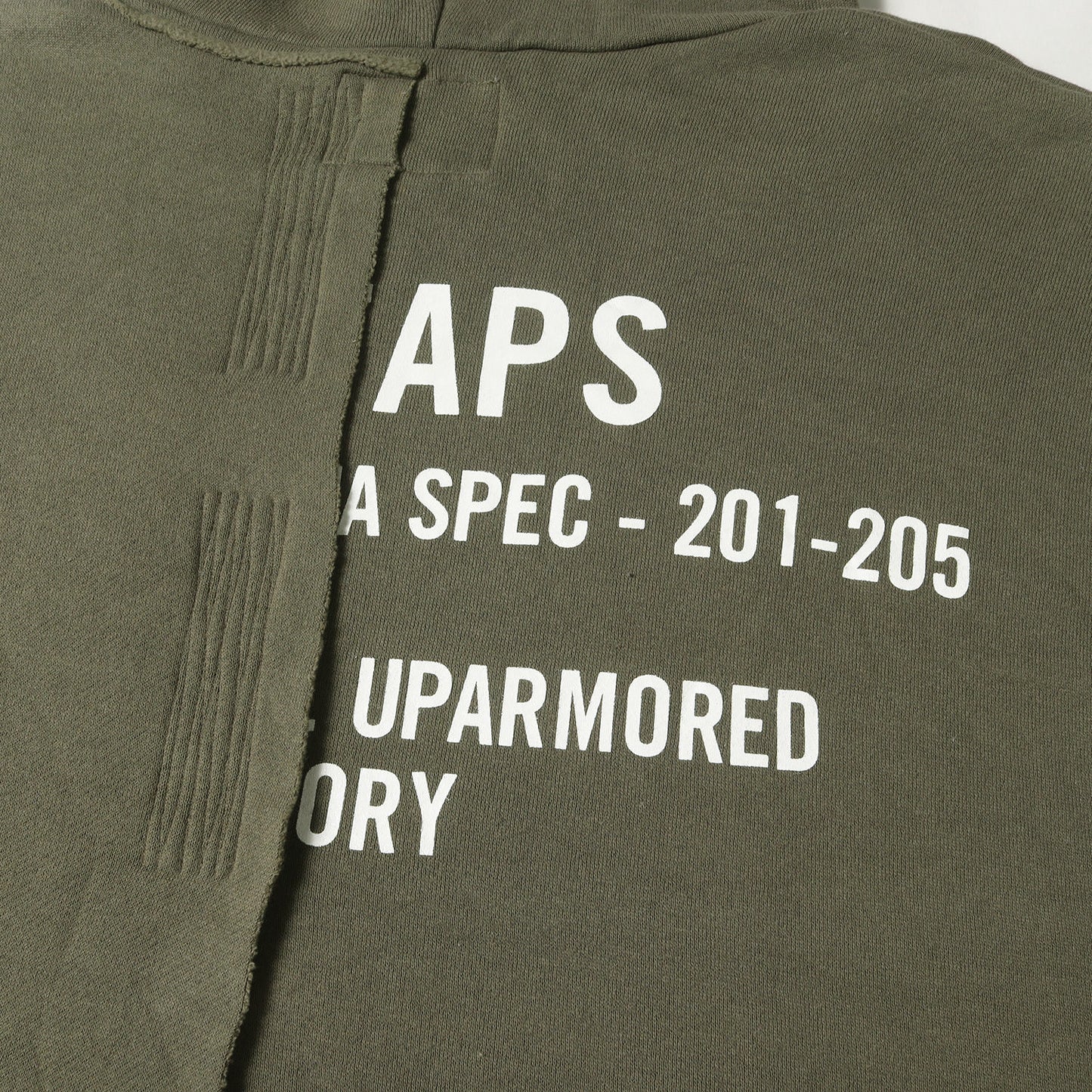 21SS アシンメトリー レイヤード スウェット パーカー(RAGS / HOODED)