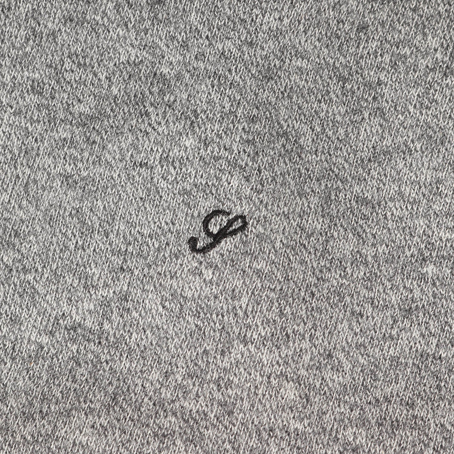 ワンポイント刺繍 コットンニット セーター