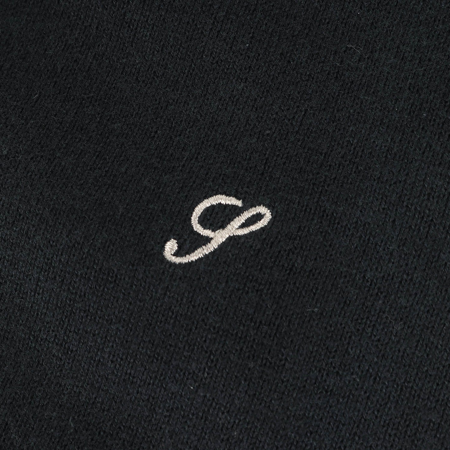 ワンポイント刺繍 コットンニット セーター