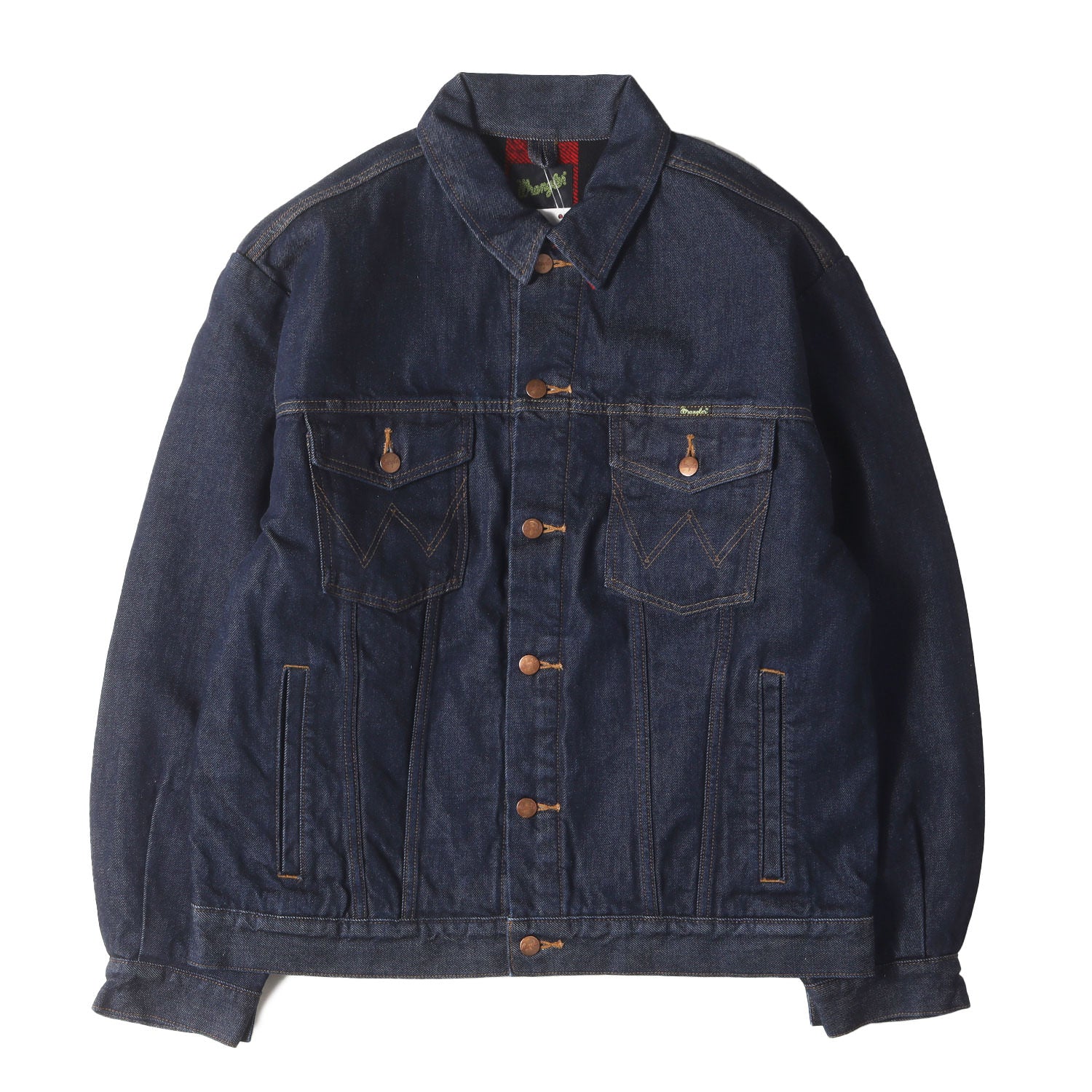 24AW ×Wrangler 裏地チェックネル デニム トラッカージャケット(DENIM 