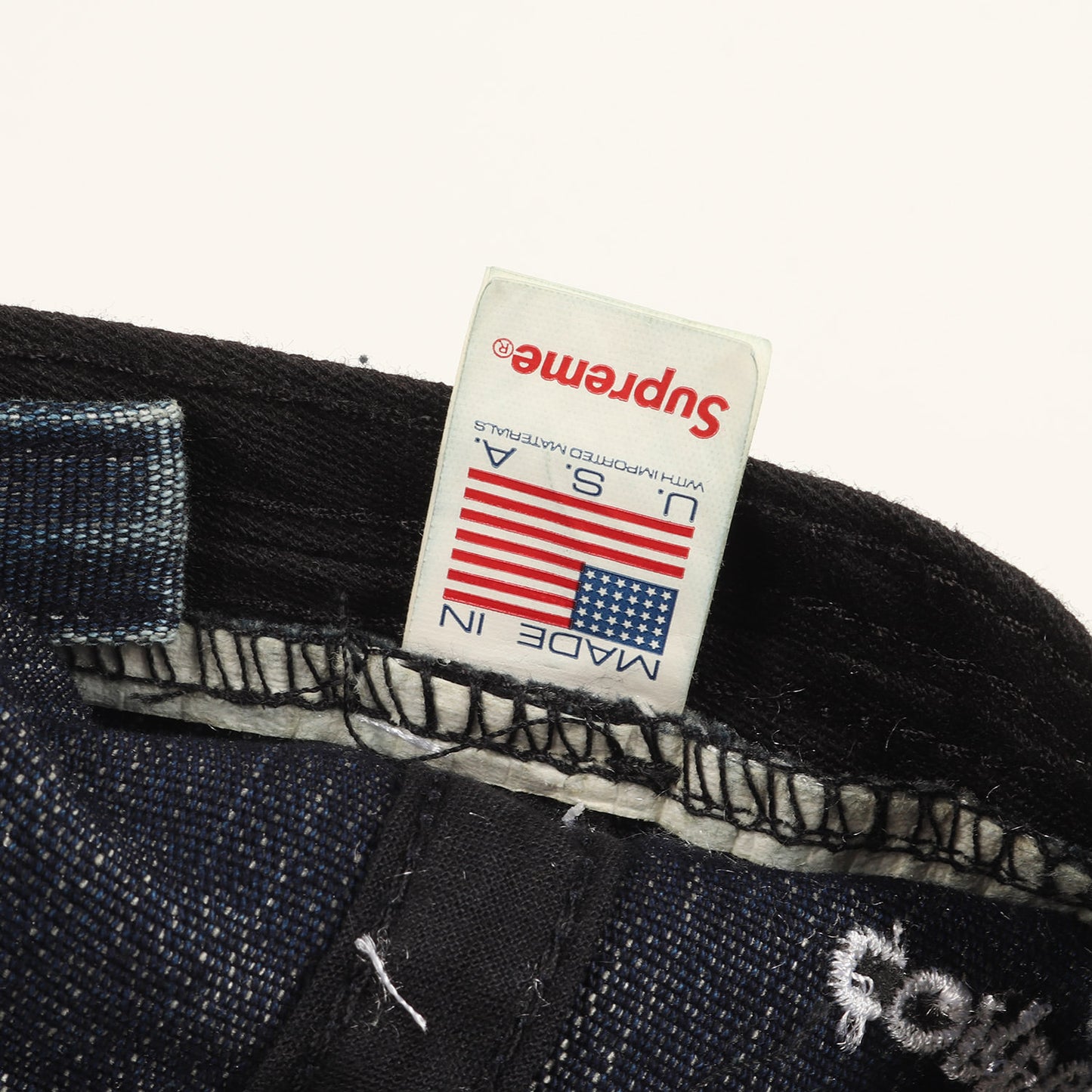 25SS ブリーチ加工 コーデュラデニム Sロゴ 6パネルキャップ(Cordura Denim S Logo 6-Panel)