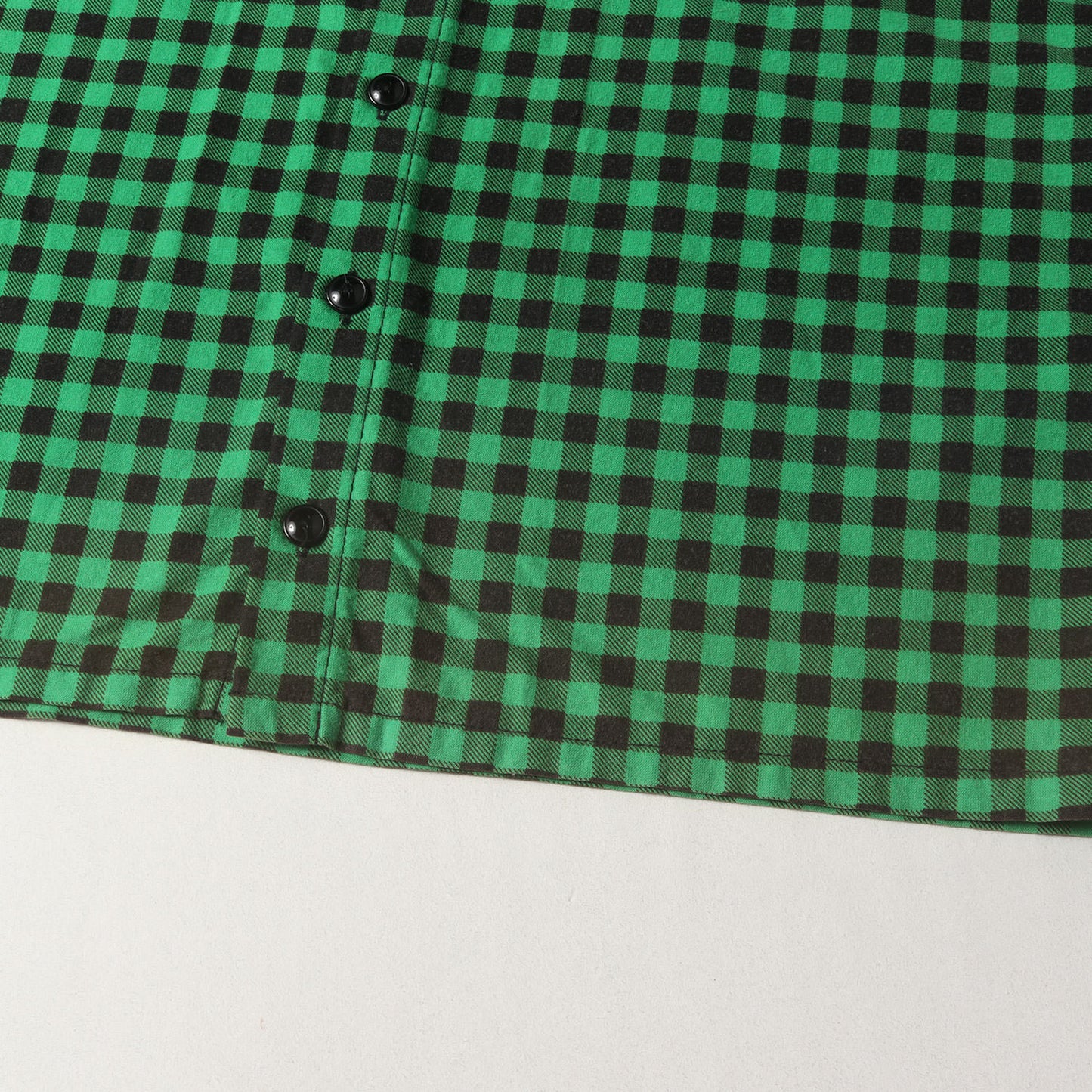 00s ロゴ刺繍 プリントチェック フランネル 半袖シャツ