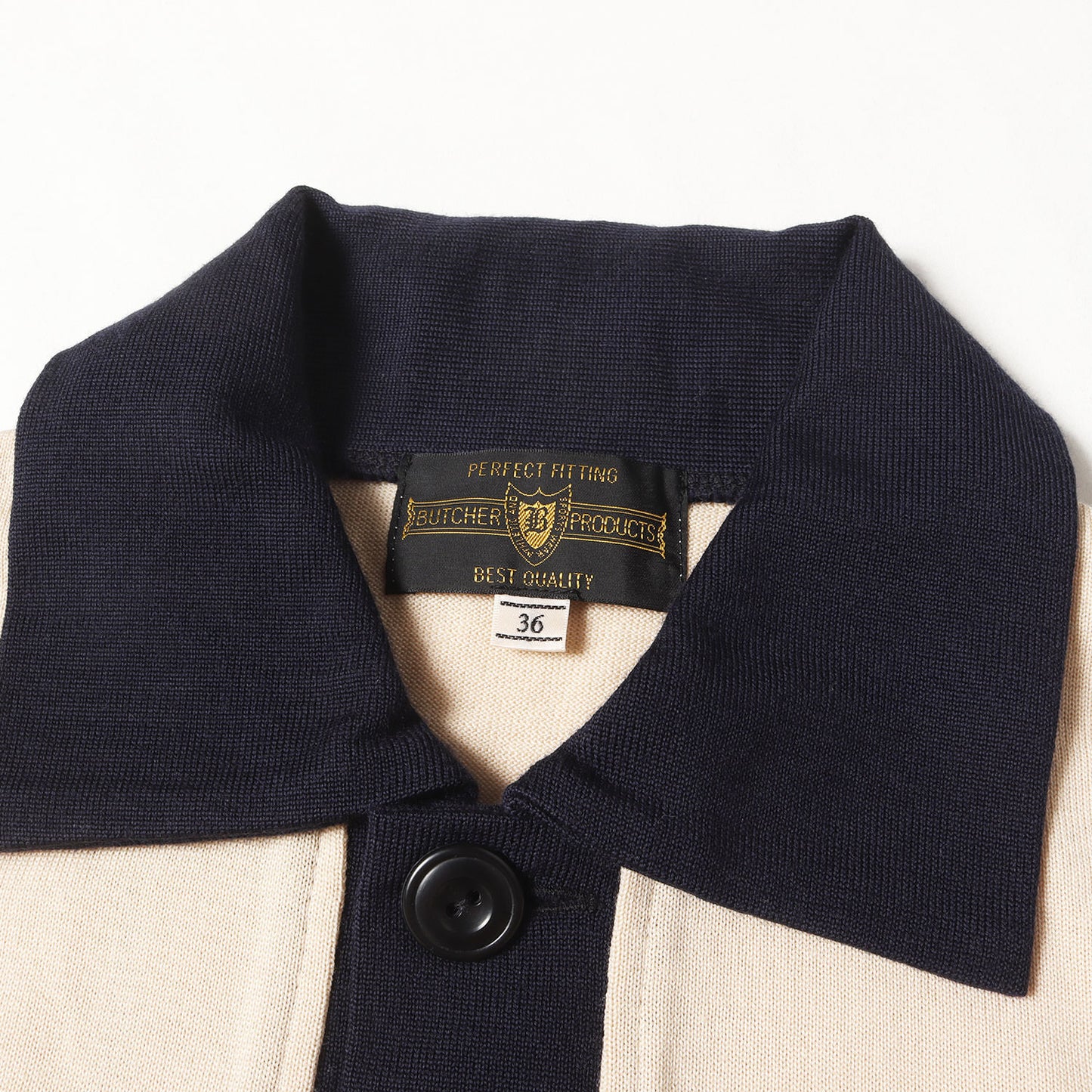 BUTCHER PRODUCTS 襟付き ウールニット カーディガン