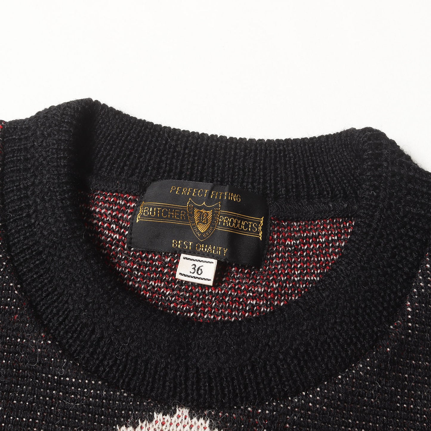 BUTCHER PRODUCTS エンブレム ウールニット セーター