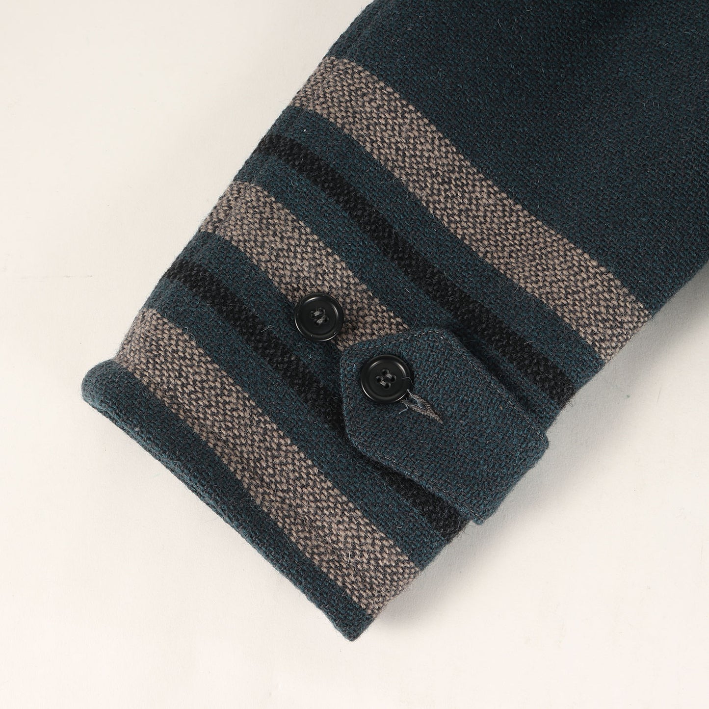ボーダー ウール ブランケット Pコート(WOOL BLANKET COAT)