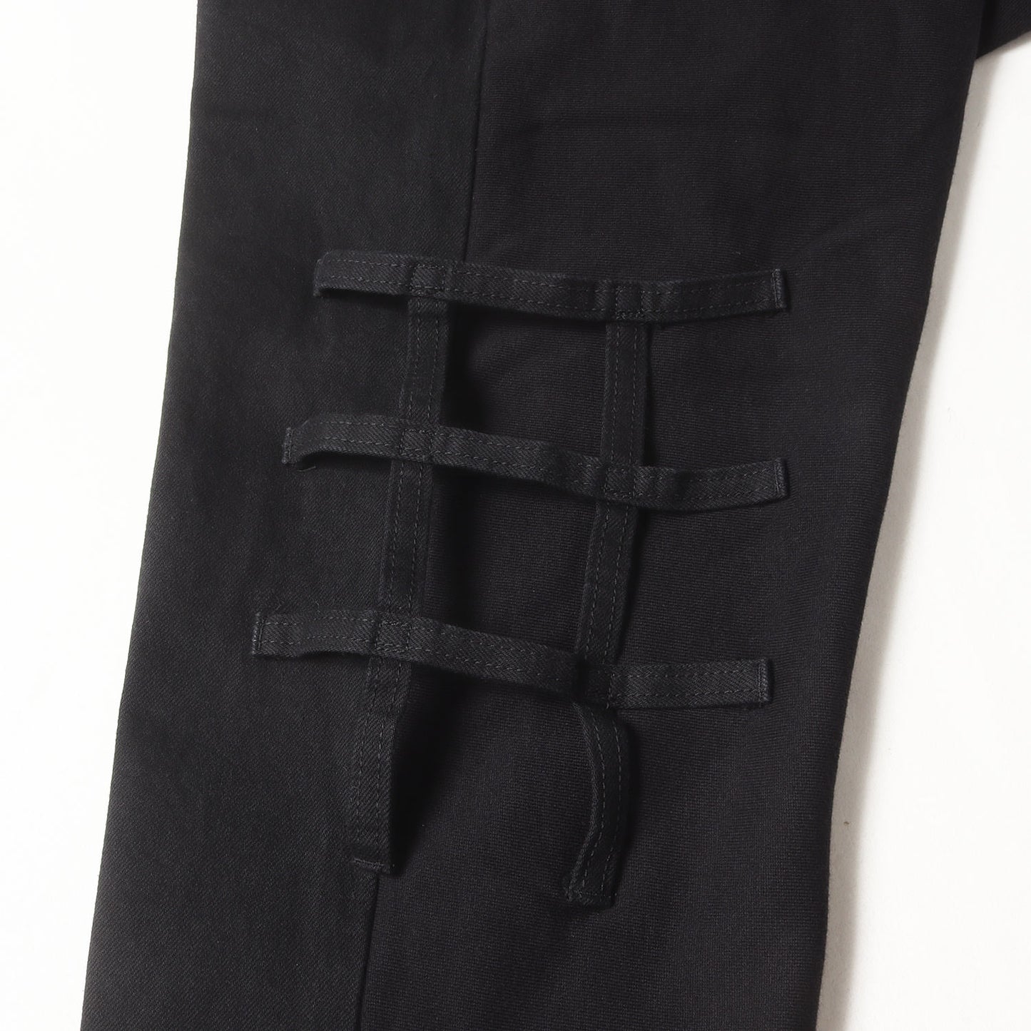 22AW スウェット コンビ ブラックデニムパンツ(jogger jean)