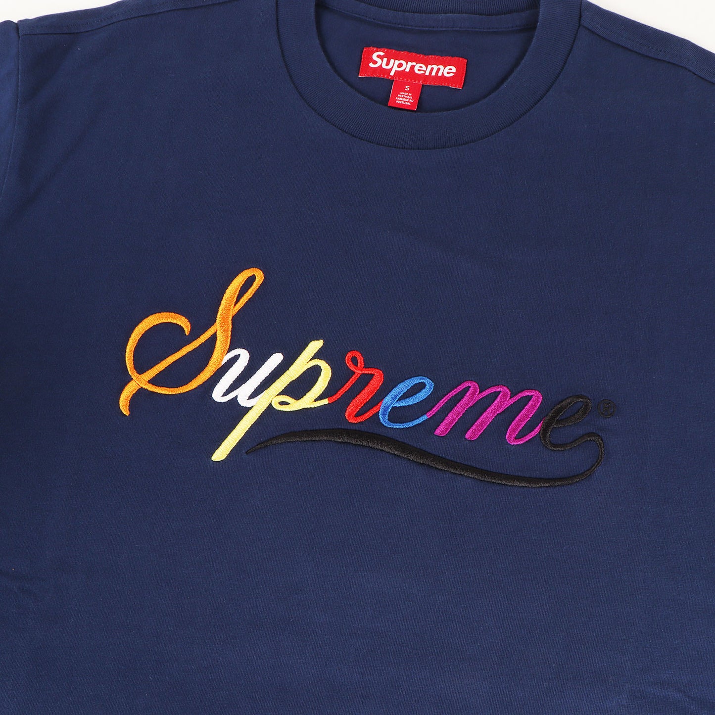 24AW マルチカラーロゴ刺繍 Tシャツ(Cursive S/S Top)