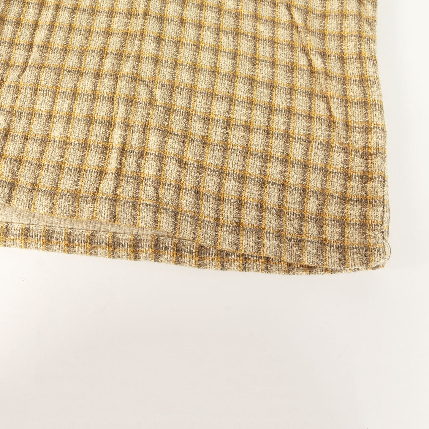 24SS スタンドカラー チェック 半袖シャツ(TETTY TEXTILE SS SHIRT)
