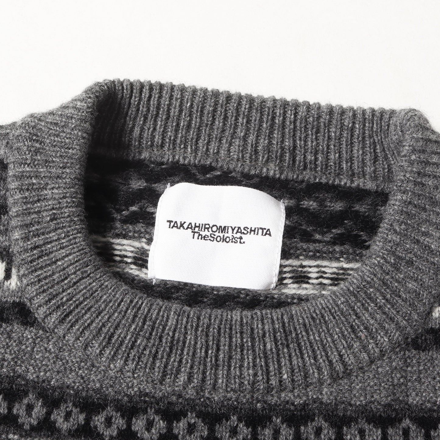 25AW フェアアイル ウールニット セーター(fair isle crew neck sweater.)