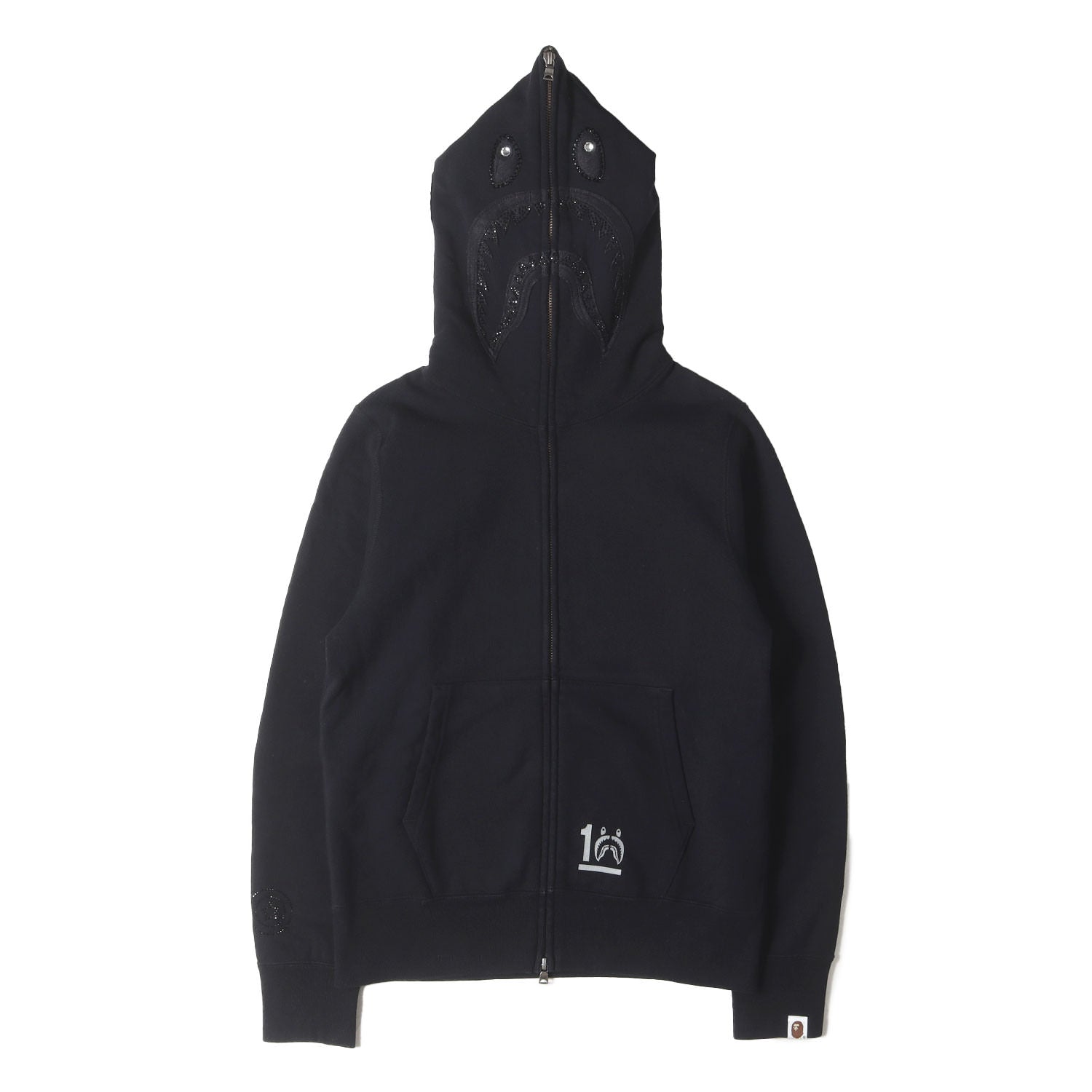 サメ a bathing ape パーカー エイプパーカー サメパーカー かっこいい パープル 紫 系 A BATHING APE アベイシングエイプ - ブランド通販