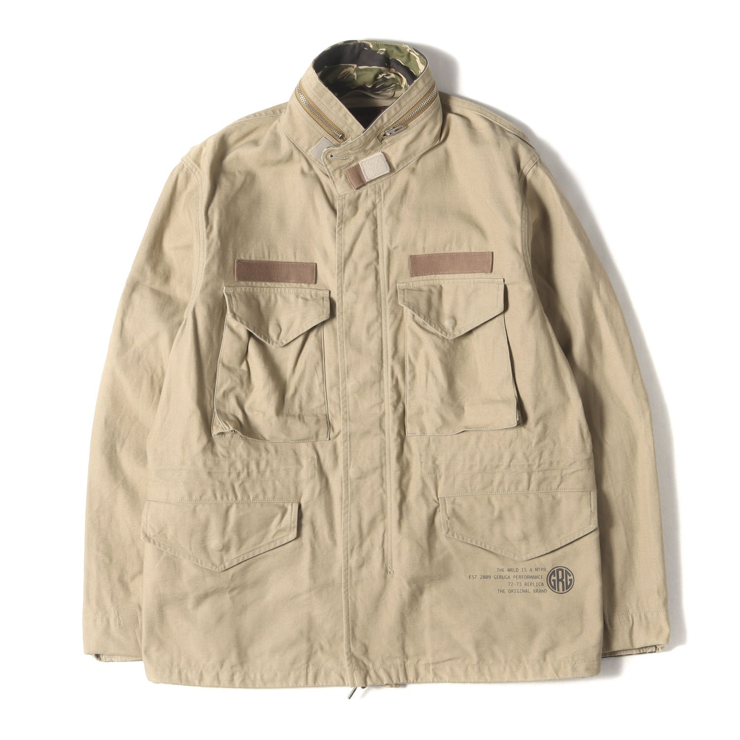 GERUGA ゲルガ ジャケット ベージュ サイズ:2 | 22SS タイガーカモ切替し M-65 フィールドジャケット (M65 FIELD JACKET) | アウター ブルゾン 上着【メンズ】【中古】【美品】【K4612】 22SS タイガーカモ切替し M-65 フィールドジャケット(M65 FIELD JACKET