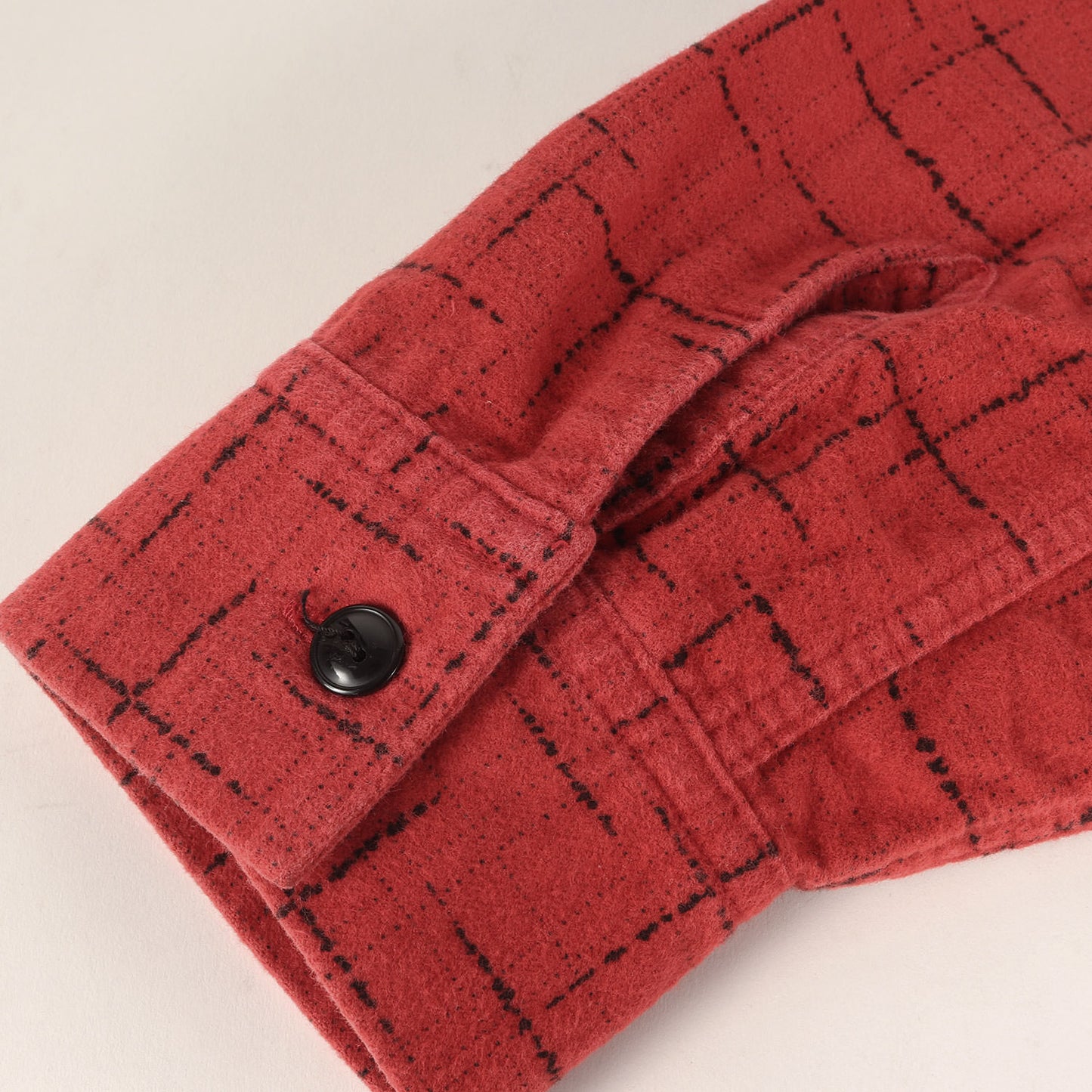 カスリプリントチェック オープンカラー フランネルシャツ(T-PRINT FLANNEL SHT)