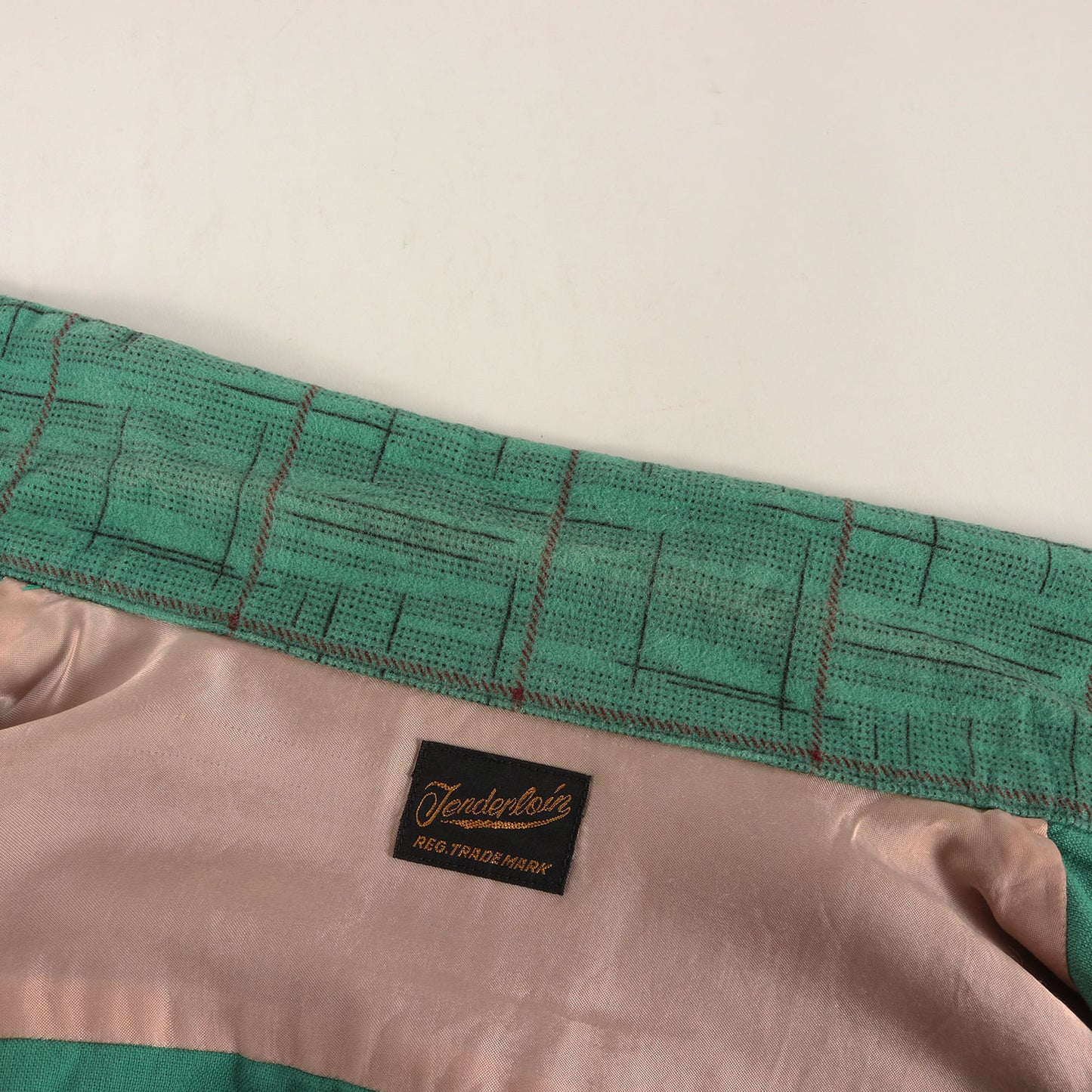 カスリプリントチェック オープンカラー フランネルシャツ(T-PRINT FLANNEL SHT)