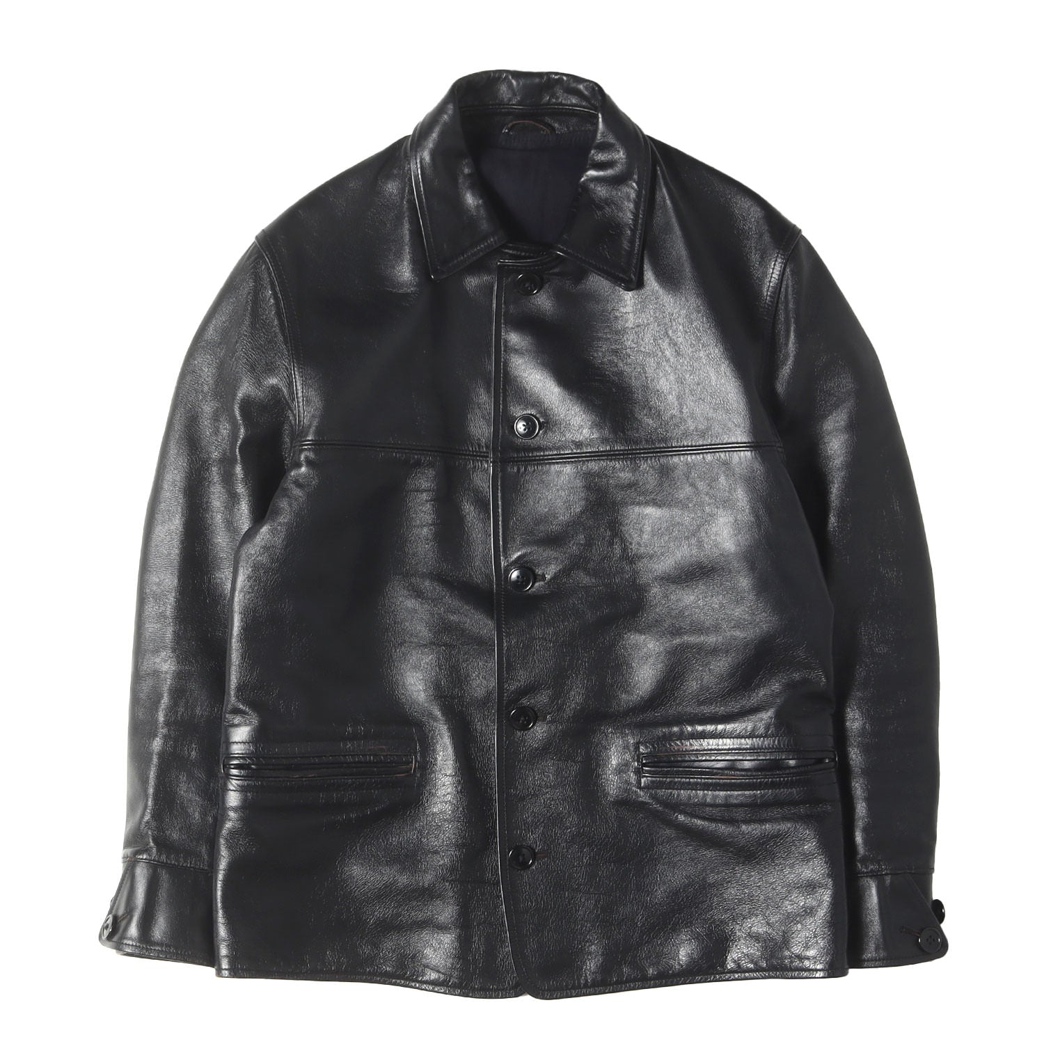 レザーカーコート　ホースハイド ホースハイドレザー カーコート S～4XL – quietman clothes