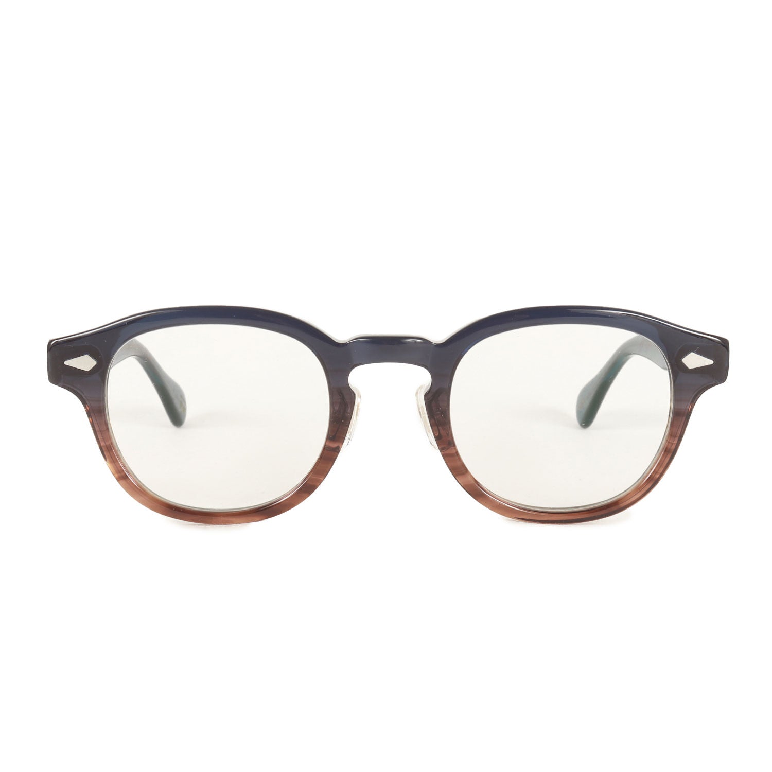 MOSCOT モスコット サングラス | BEAMS別注 TOKYO MIDNIGHT レムトッシュ グラデーションフレーム サングラス (LEMTOSH) | ブルー ブラウンフレーム クリアレンズ | 46□24-145 | ブランド コラボ 眼鏡【メンズ】【中古】【K4659】 BEAMS別注 TOKYO MIDNIGHT レムトッシュ グラデーションフレーム
