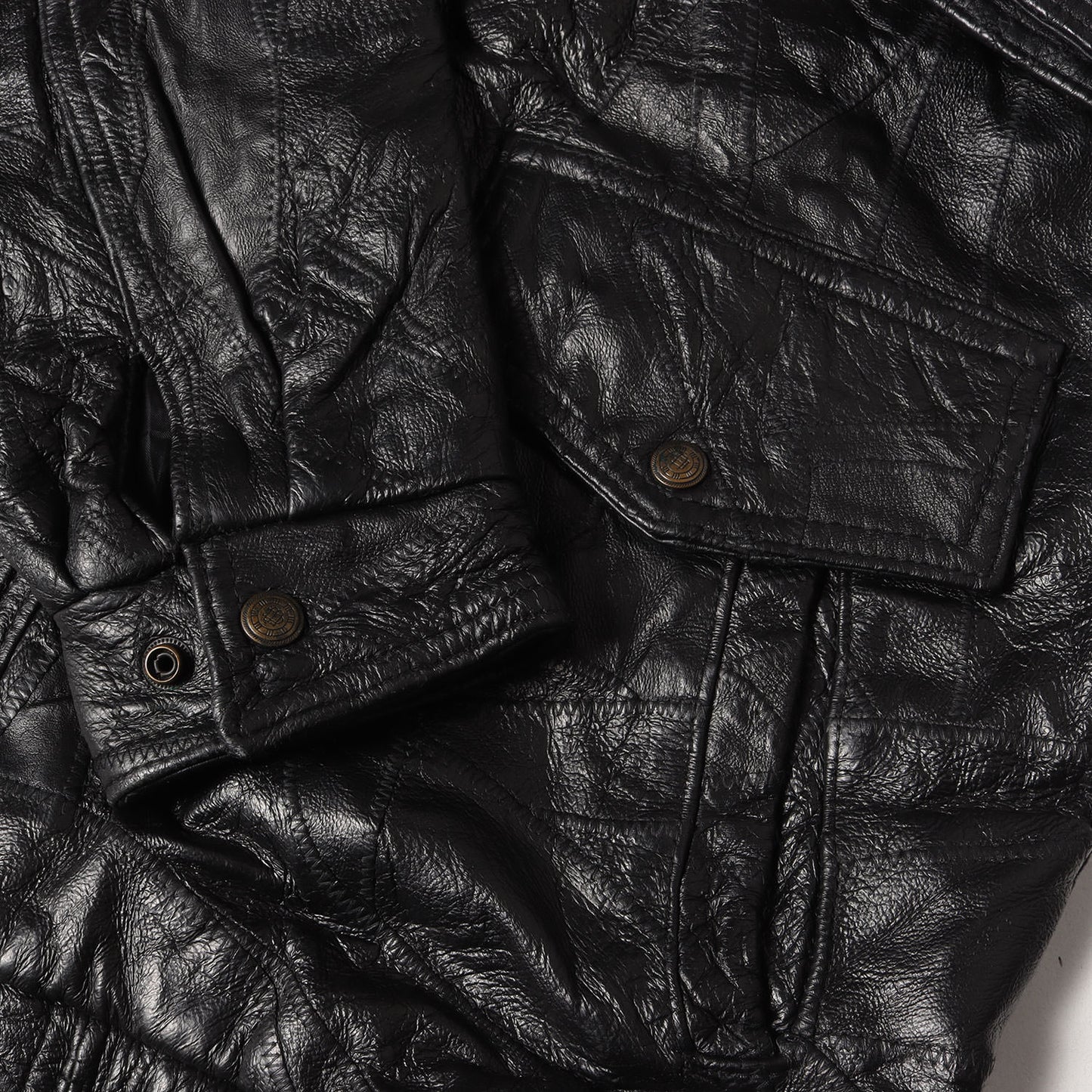 90s パッチワーク レザー ジャケット Napoline Leather Outfitters