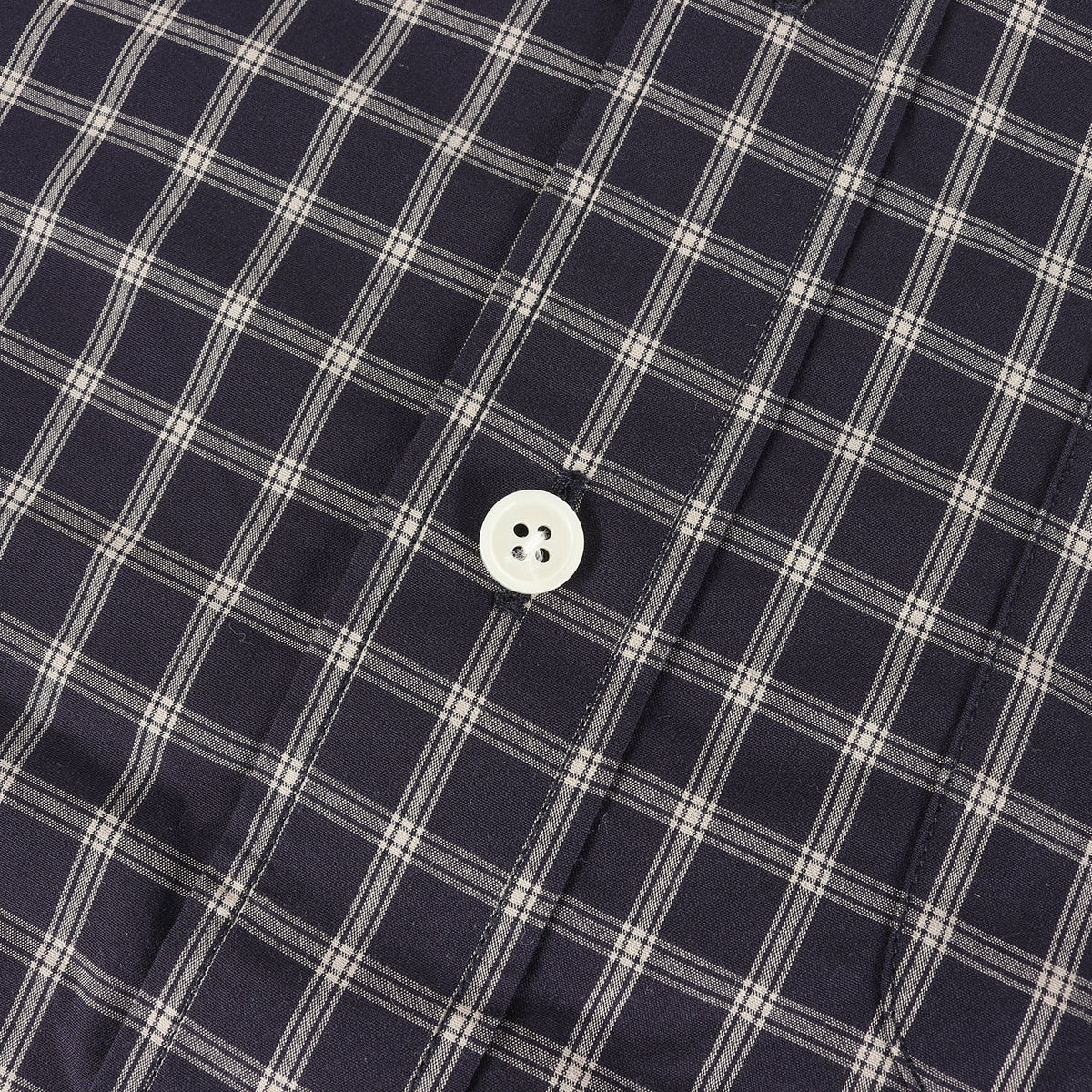 23AW バンドカラー チェック コットンブロード シャツ