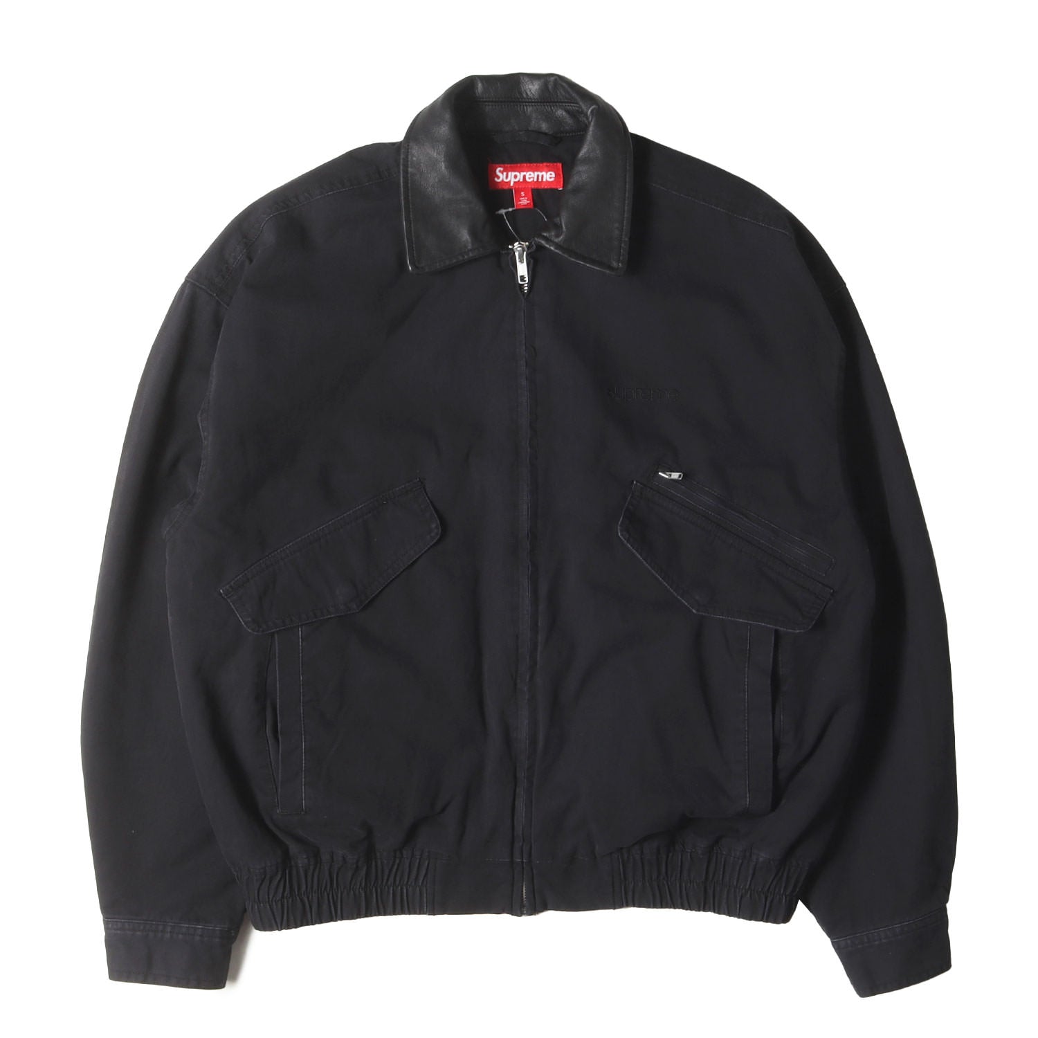 24AW 襟レザー 裏地キルティング ワーク ジャケット(Leather Collar 