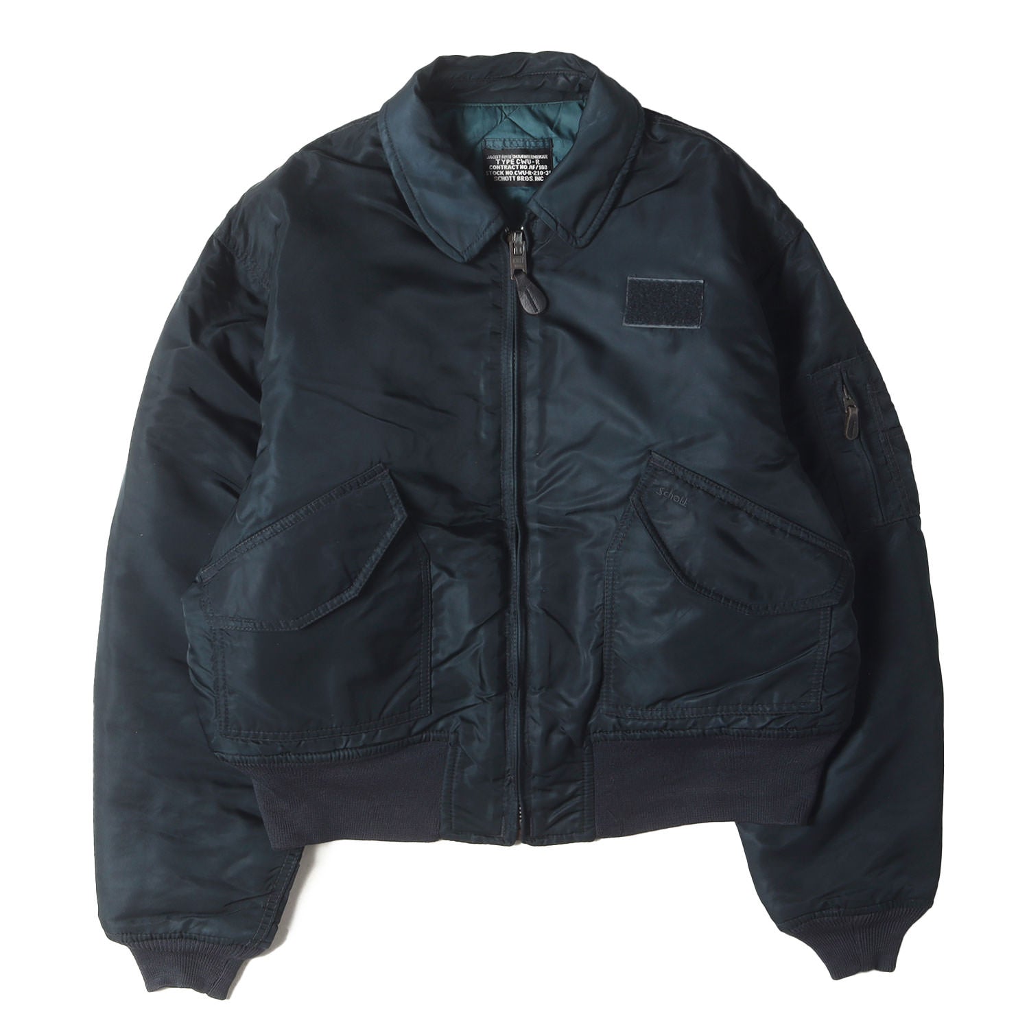 Schott 90s CWU-R ネイビー L Bomber CWU 90's navy blue in recycled
