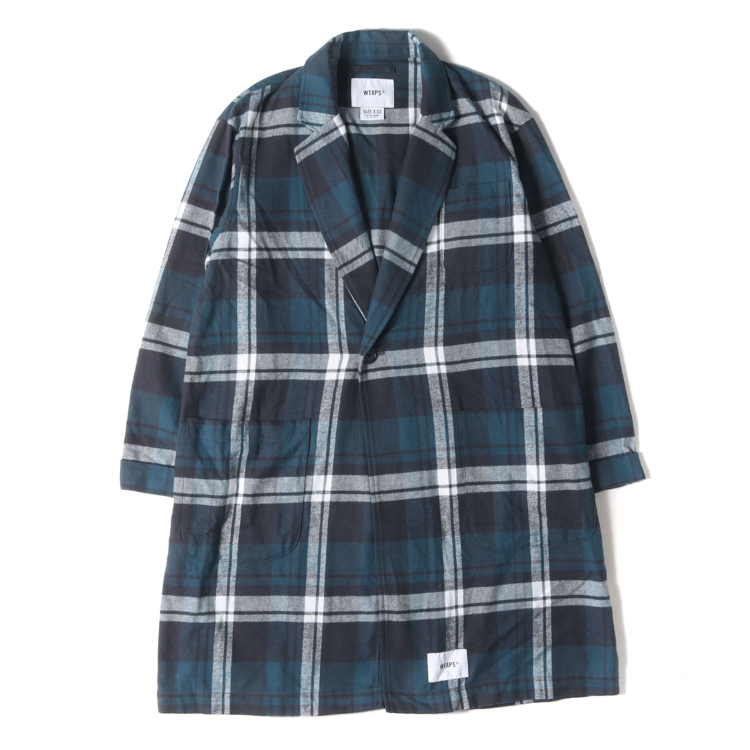 24SS チェック フランネル ガウンコート(GOWN / COAT / COTTON 