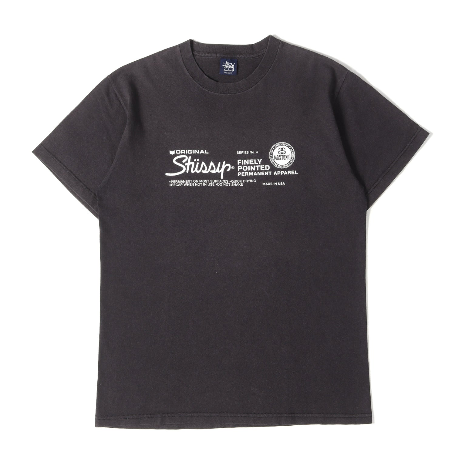 STUSSY (ステューシー) 00s 紺タグ グラフィックプリント Tシャツ(USA